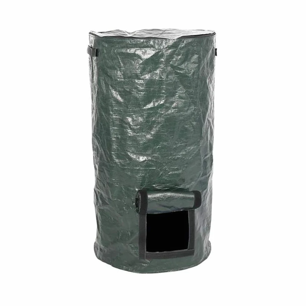 Kompostownik ogrodowy, torba ogrodowa na odpady, ekologiczna torba na kompost, organiczna torba na kompost z uchwytami, torba ogrodowa wielokrotnego użytku ciemnozielona 45 x 80 cm
