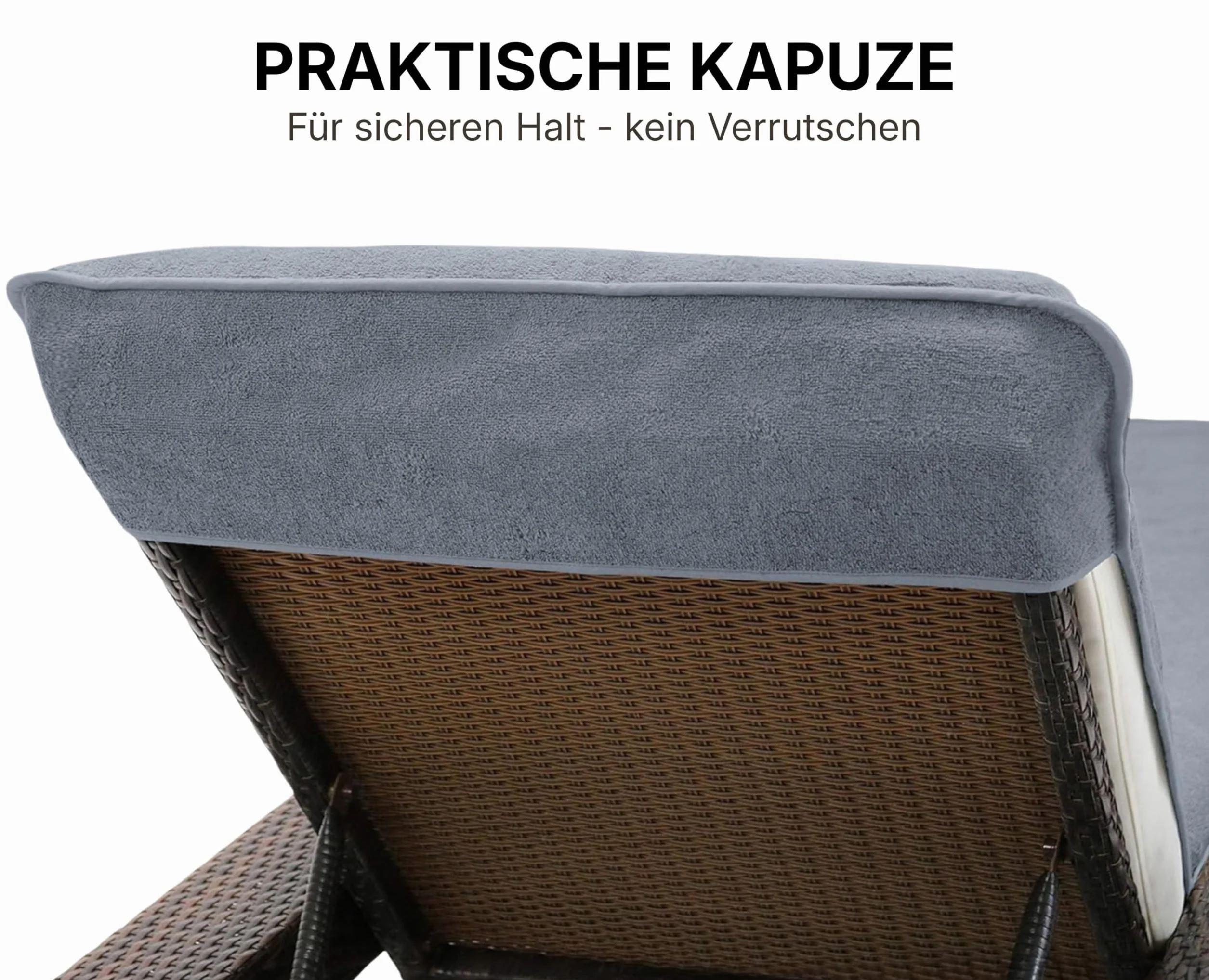 Brandsseller Pokrowiec ochronny na leżak ogrodowy 75 x 200 cm szary