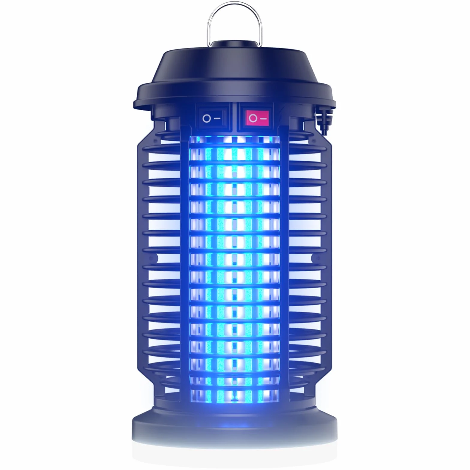 YISSVIC Elektryczna lampa owadobójcza 4200 V UV 15 W z oświetleniem LED, przeciw komarom, muchom, molom, wodoszczelna, IPX4, do użytku wewnątrz i na zewnątrz, kolor czarny