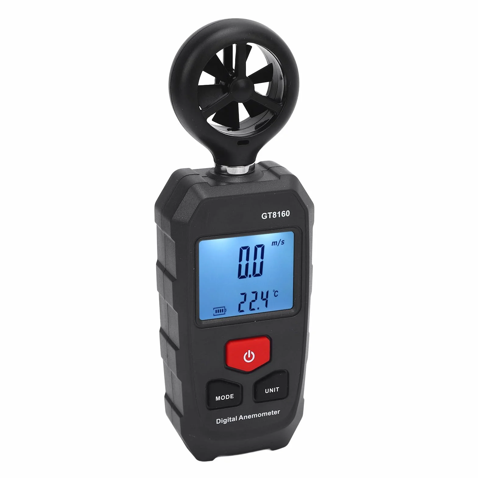 Cyfrowy Anemometr Miernik Prędkości Wiatru z Wyświetlaczem LCD do Żeglarstwa