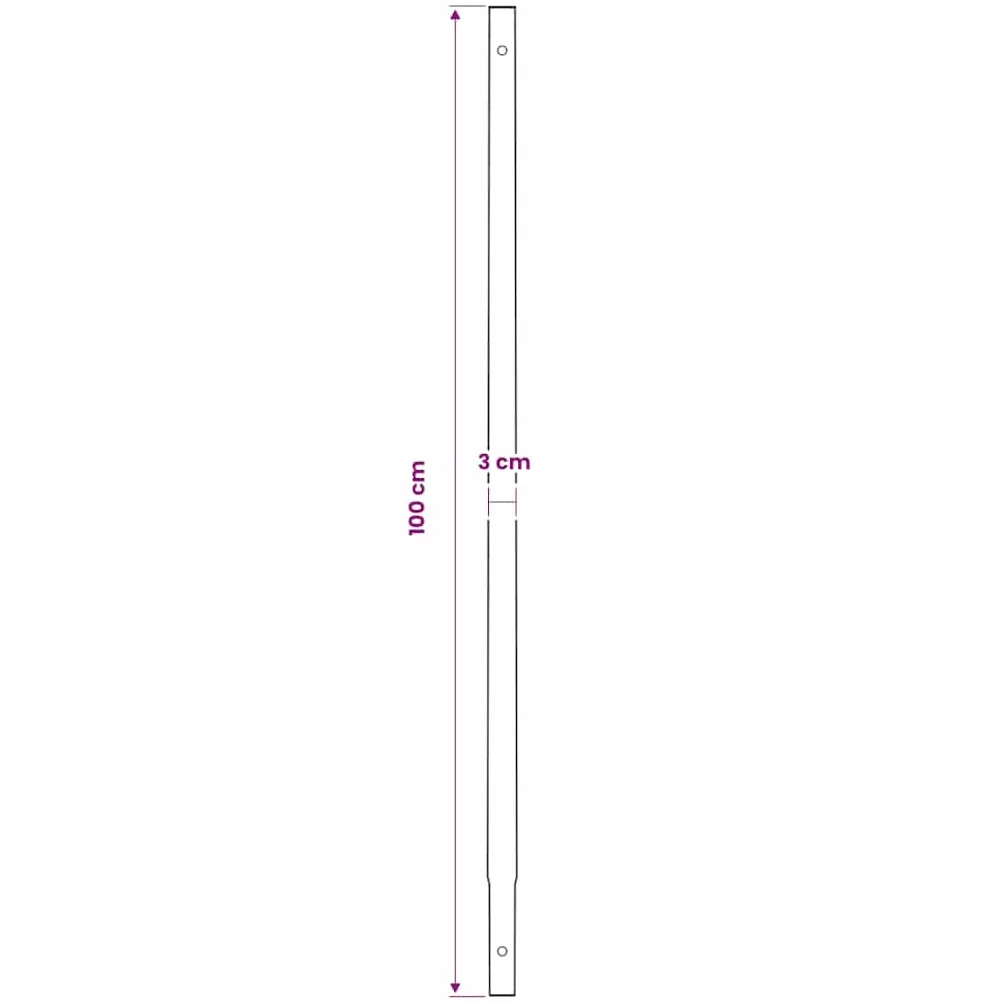 vidaXL Świder glebowy z uchwytem, 80 mm, przedłużany, 5 m, stal