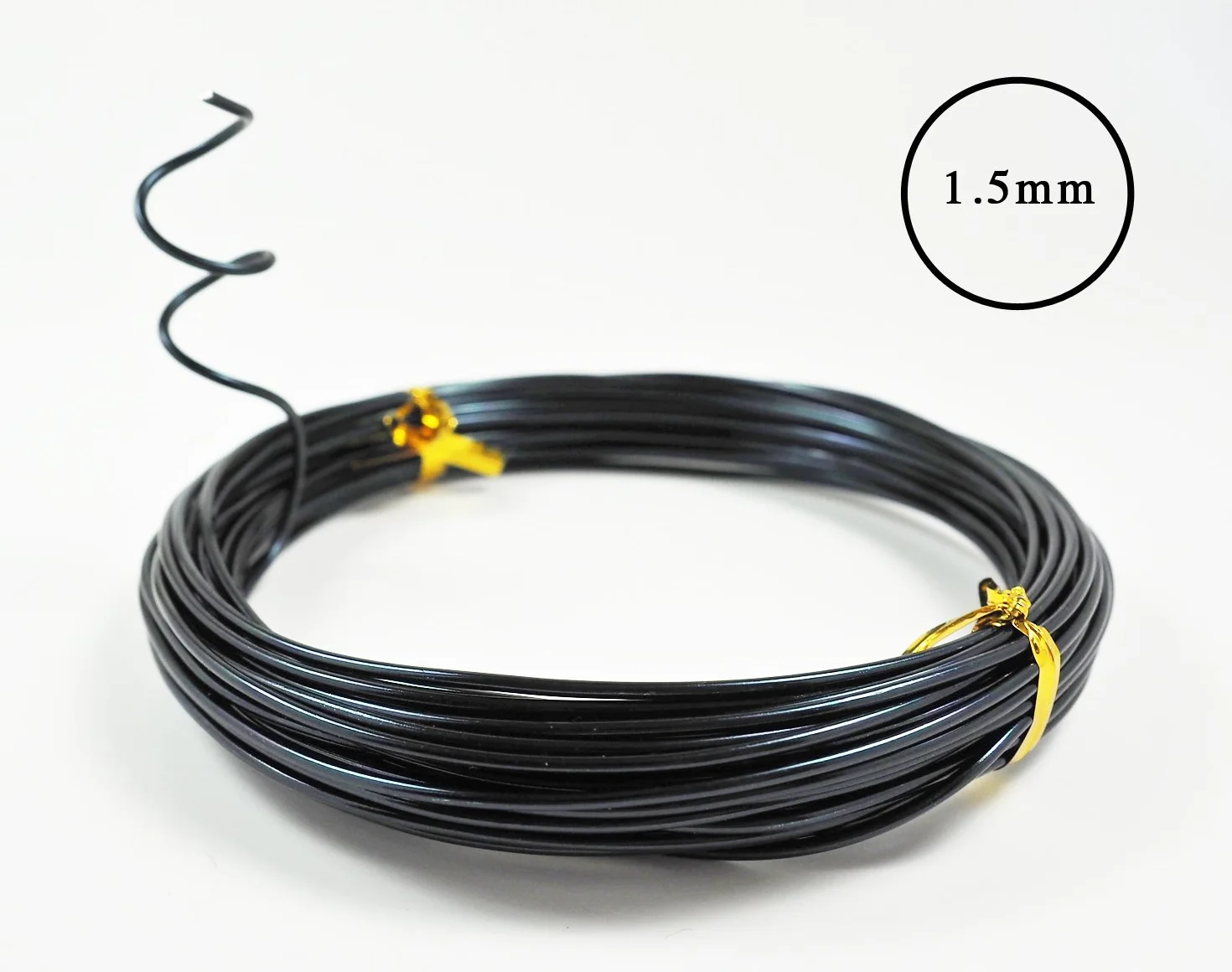 Grow A Bonsai drzewo anodowane aluminium bonsai drut treningowy 5-częściowy zestaw startowy - 1,0 mm, 1,5 mm, 2,0 mm, 2,5 mm, 3,0 mm (łącznie 147 stóp) (5 rozmiarów, czarny)