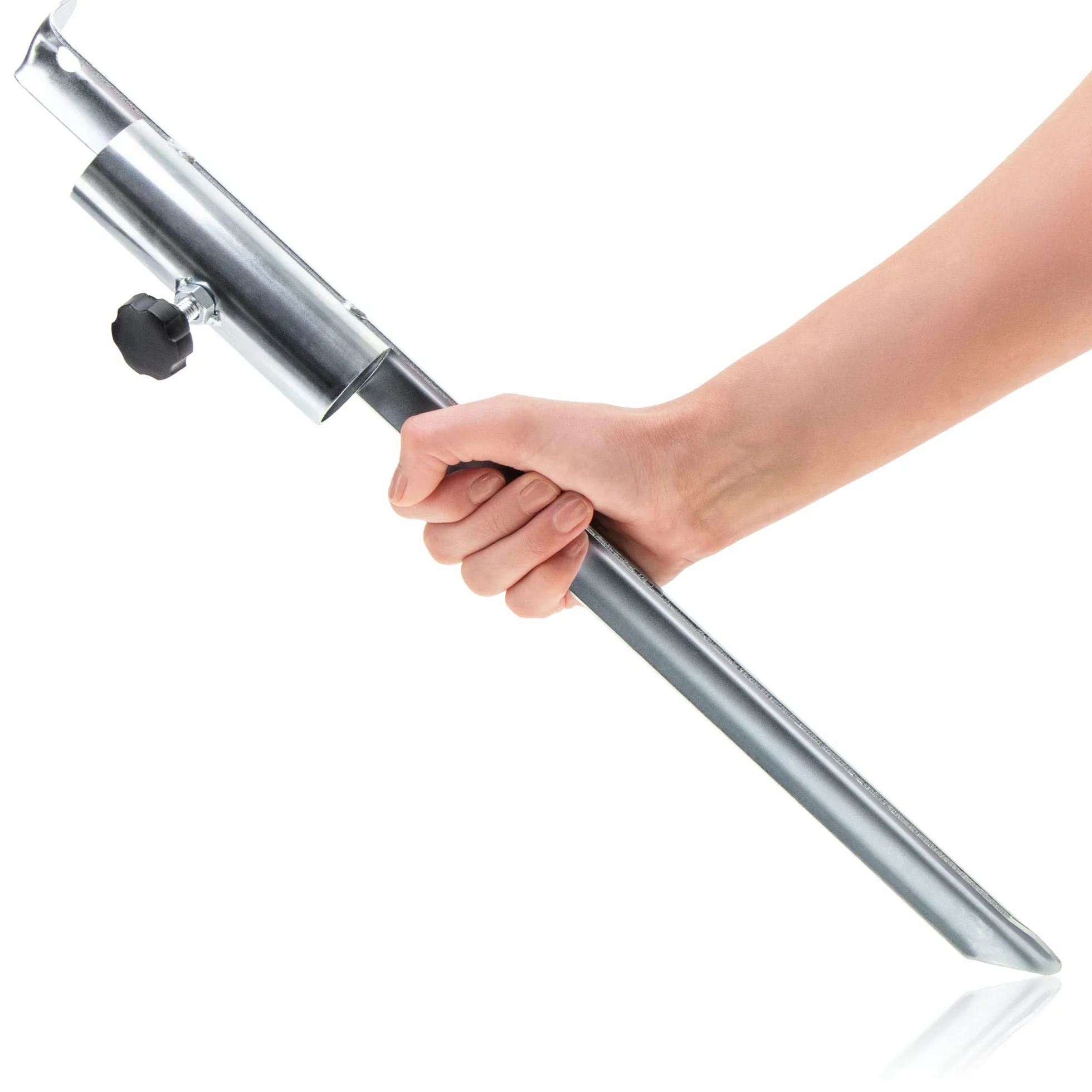 COM-FOUR® Ocynkowany stalowy uchwyt na parasol - szpikulec do ziemi - stojak na parasol plazowy - stojak na parasol - Ø 12-32 mm (metallic)