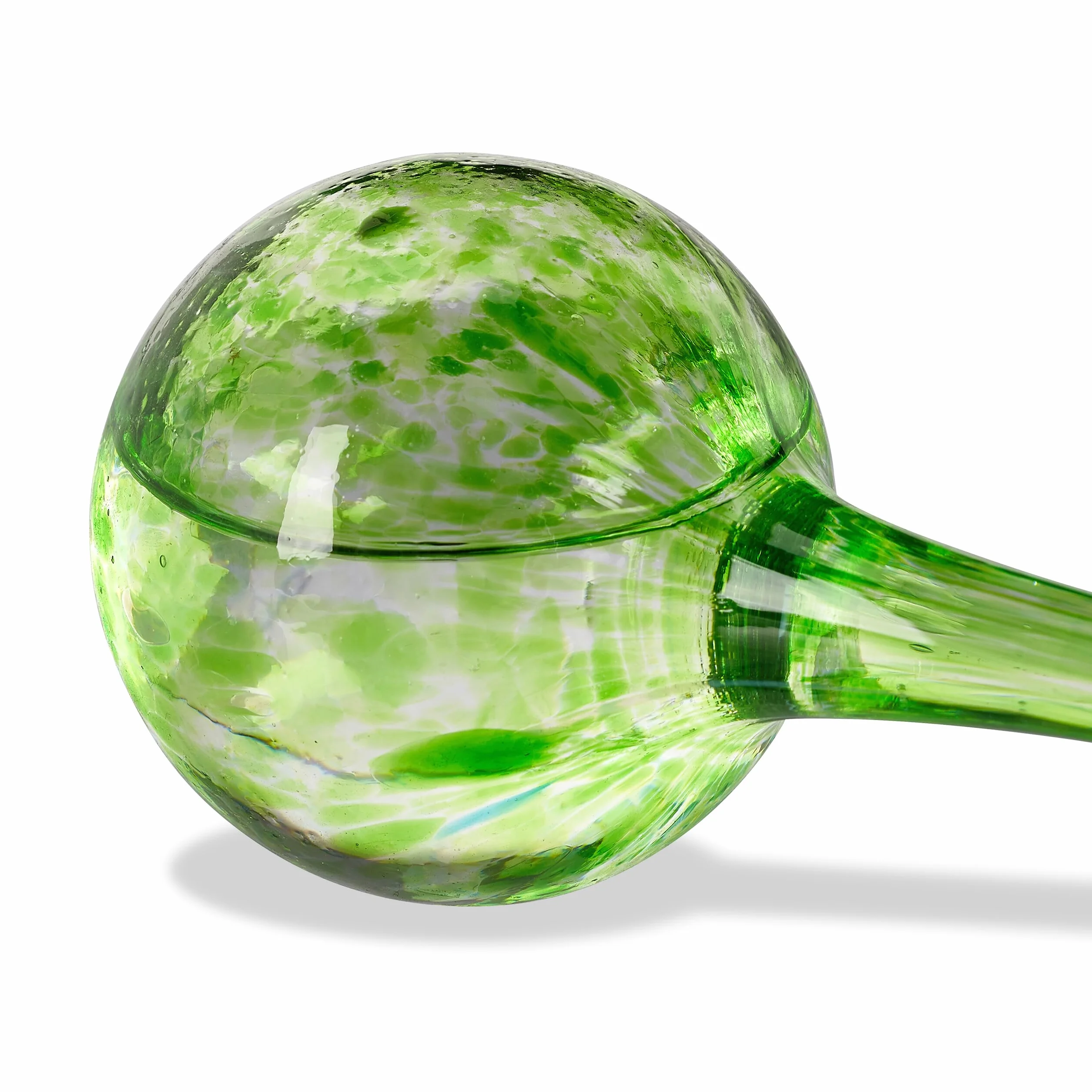 Relaxdays Kulki nawadniające szklane, zestaw 4 sztuk, wys. x śr.: 15 x 6 cm, kule do podlewania roślin, pomoc w nawadnianiu urlopu, zielone