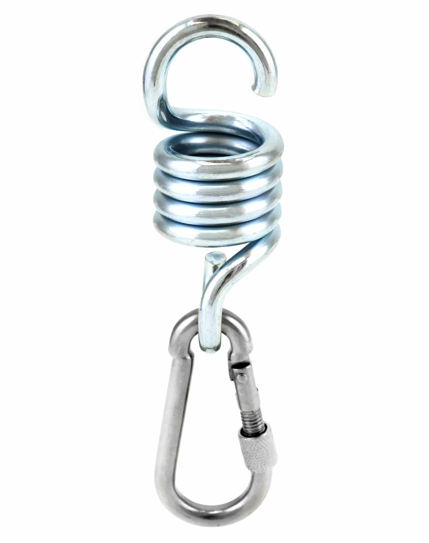 QWORK® Hak sufitowy wiszący fotel huśtawka sprężyna 360 °, stal nierdzewna, uchwyt sufitowy do 450 kg, do hamaka, worek treningowy, huśtawki hamakowe