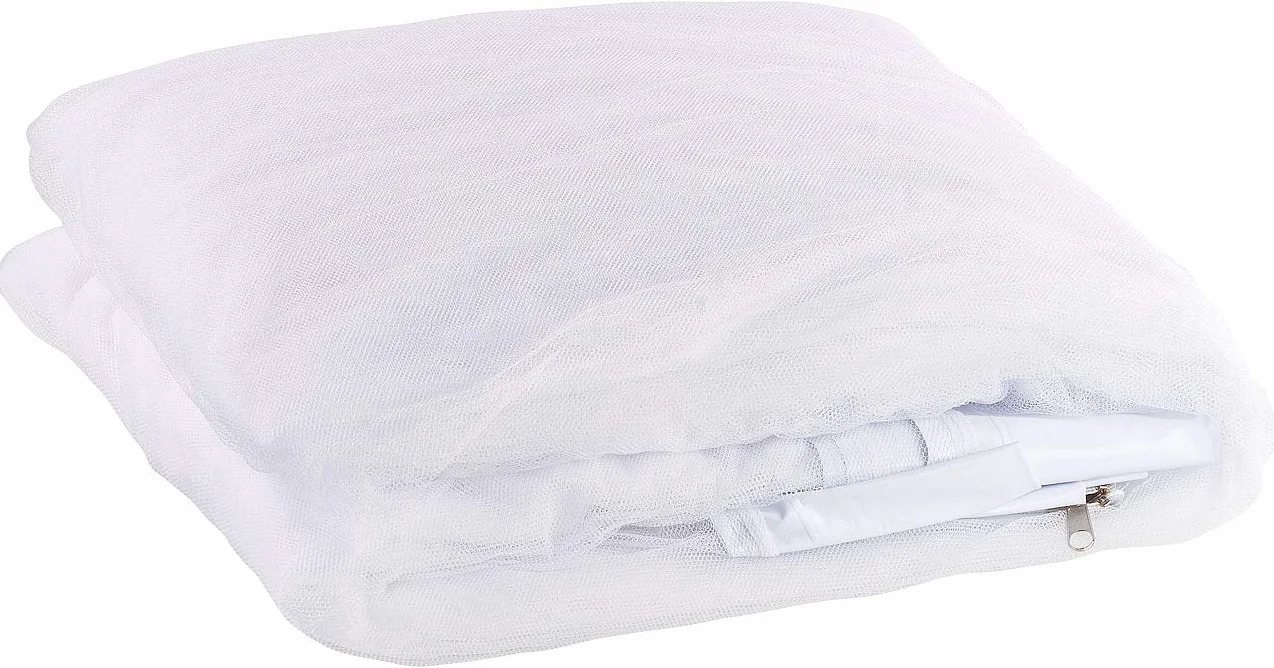 infactory Moskitiera na parasole przeciwsłoneczne 330 x 250 cm siatka 220 biała