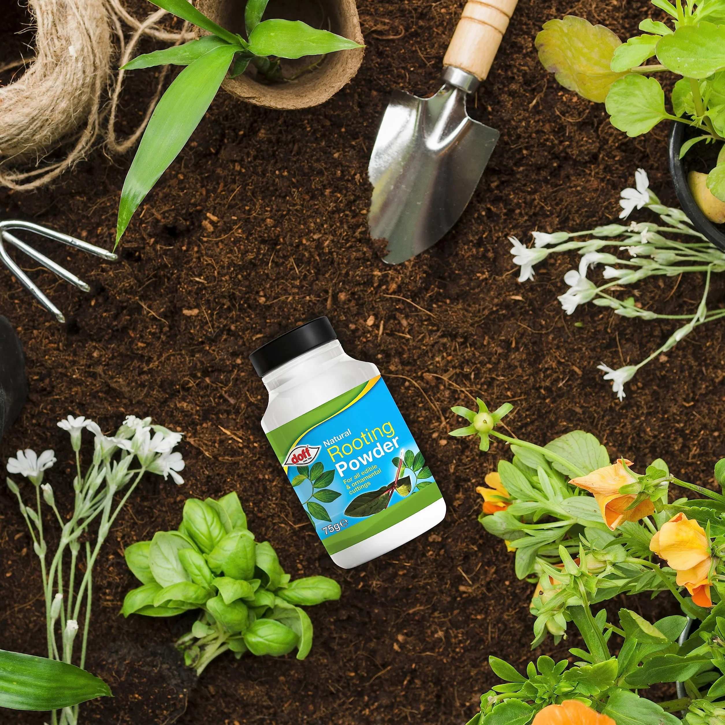 Doff 75g-KE075 Naturalny proszek do ukorzeniania 75 g, biały