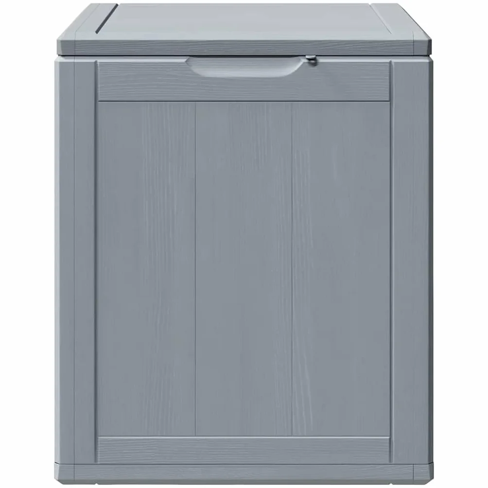 vidaXL Skrzynia ogrodowa, 90 L, szara, rattan PP, skrzynia ogrodowa, pojemnik do przechowywania, schowek, skrzynie ogrodowe