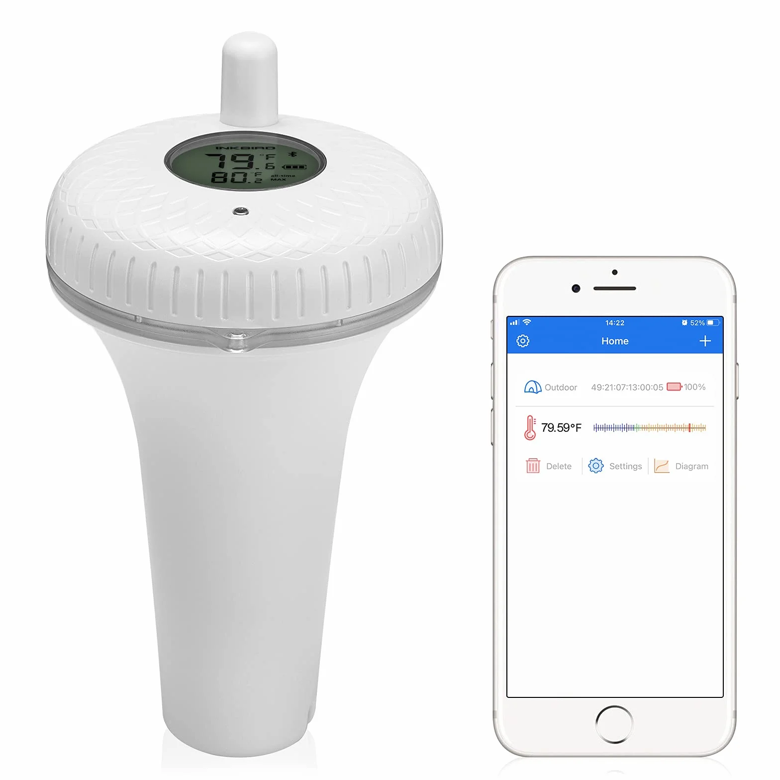 Inkbird Termometr basenowy, pływający termometr IBS-P01B (Bluetooth)