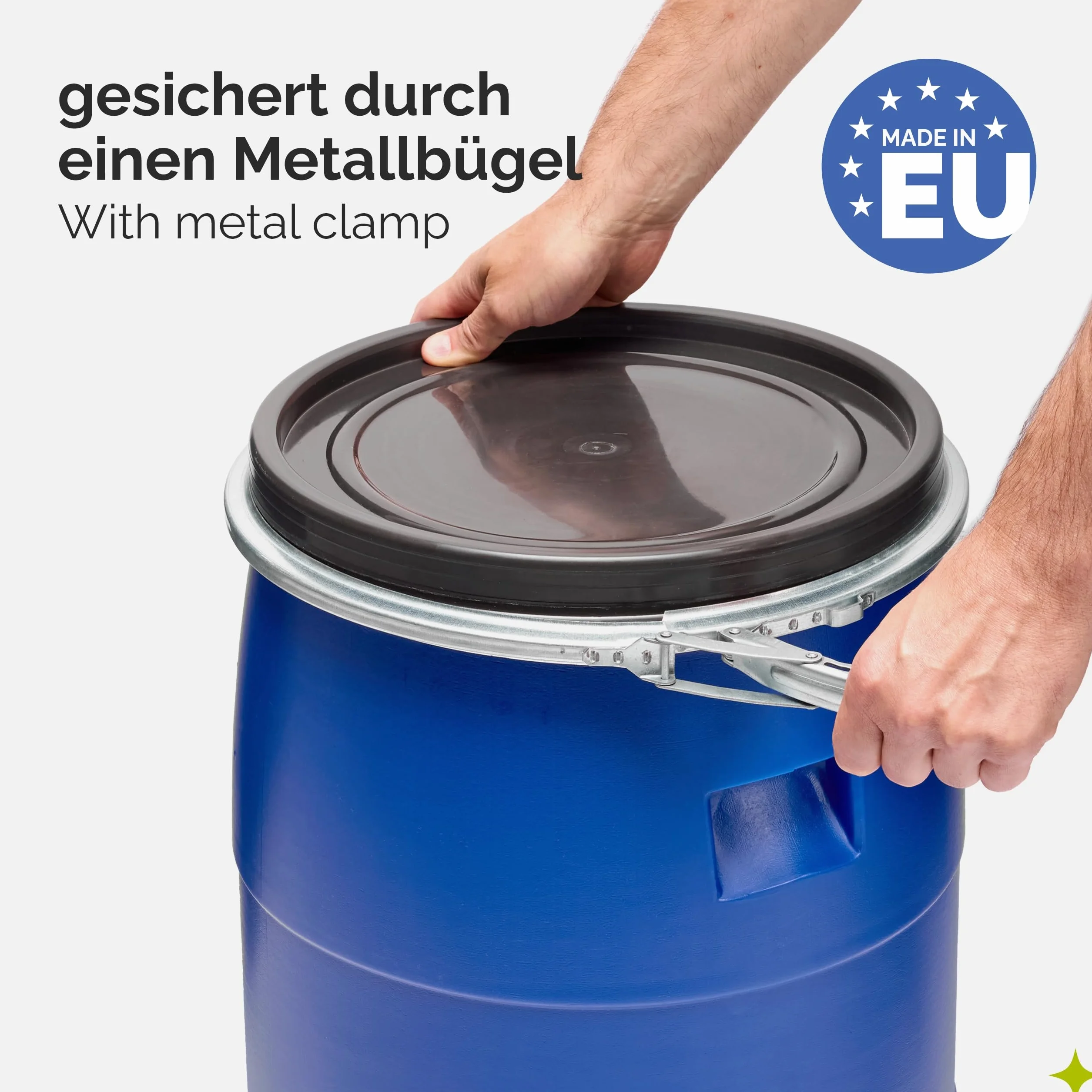 Garronda Beczka Plastikowa 120 l do Kiszenia z Uchwytami Kanister GD-0078 (120L)