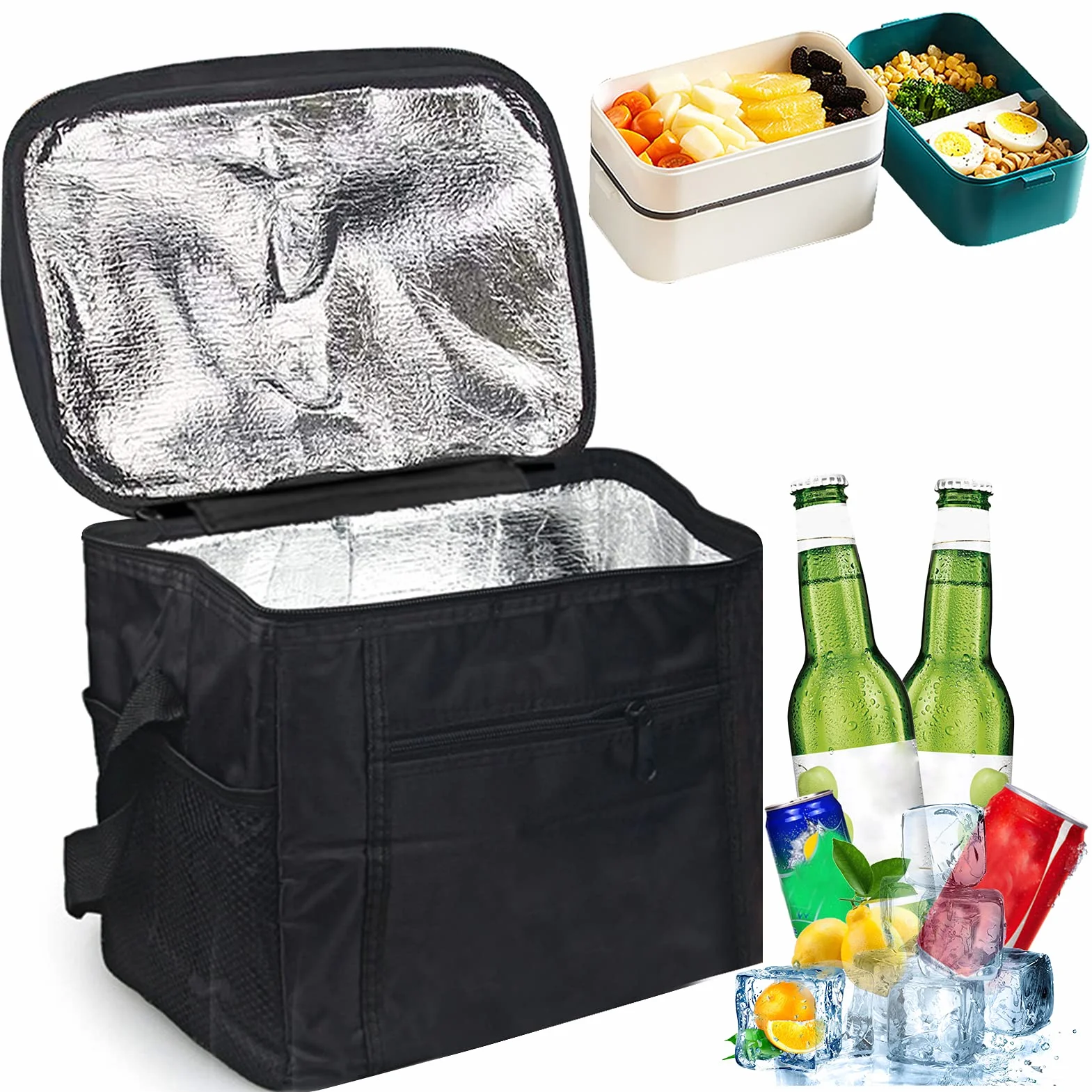 Torba chłodząca, składana, 10 l, torba chłodząca, torba chłodząca, mini torba chłodząca, mini torba chłodząca, składana, mała, izolowana, na piknik