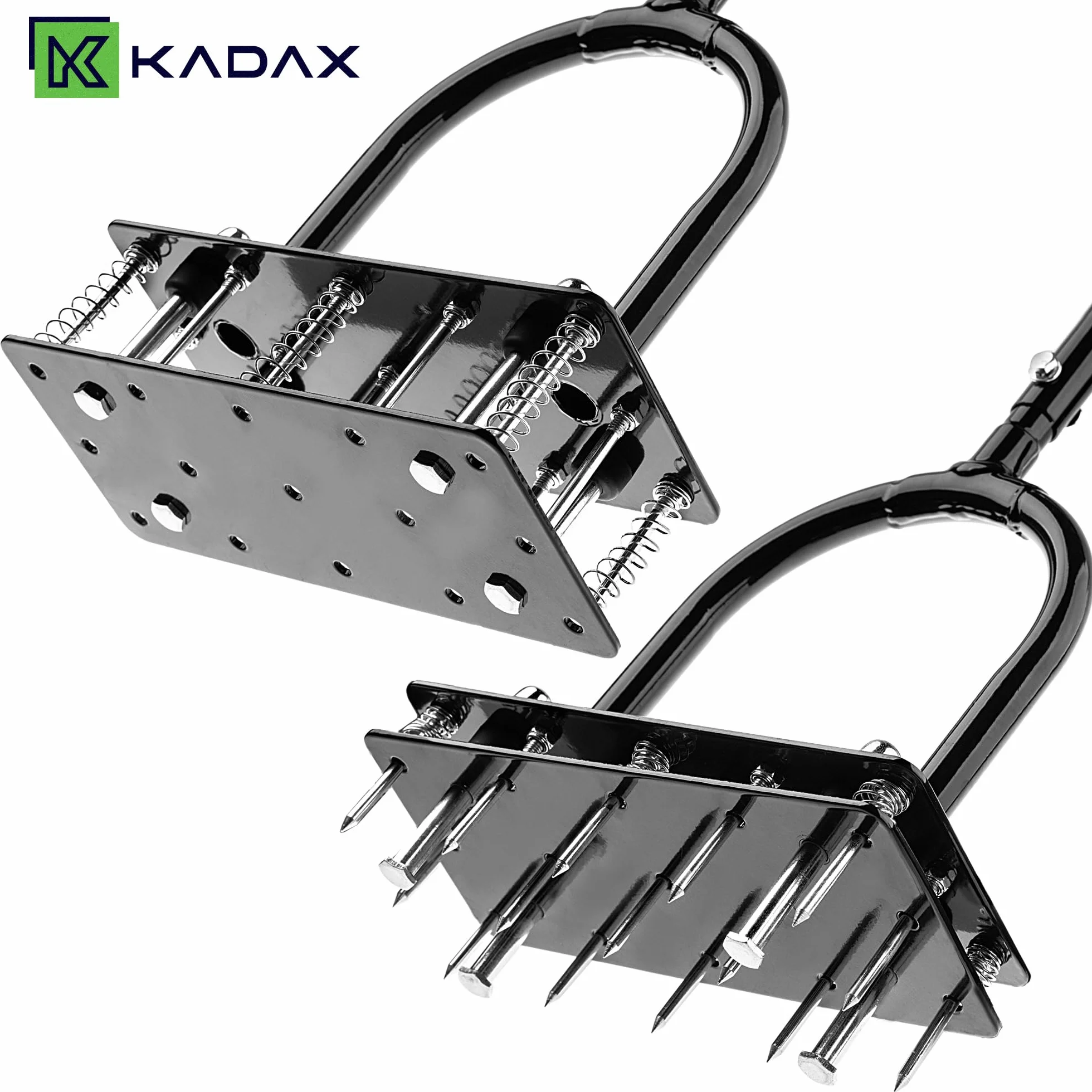 KADAX Napowietrzacz trawnika z 15 gwoździami, napowietrzacz trawnika z żelaza malowanego proszkowo, aerator do trawnika, dzięcioł trawnikowy z uchwytem T dla efektywnego napowietrzania trawnika
