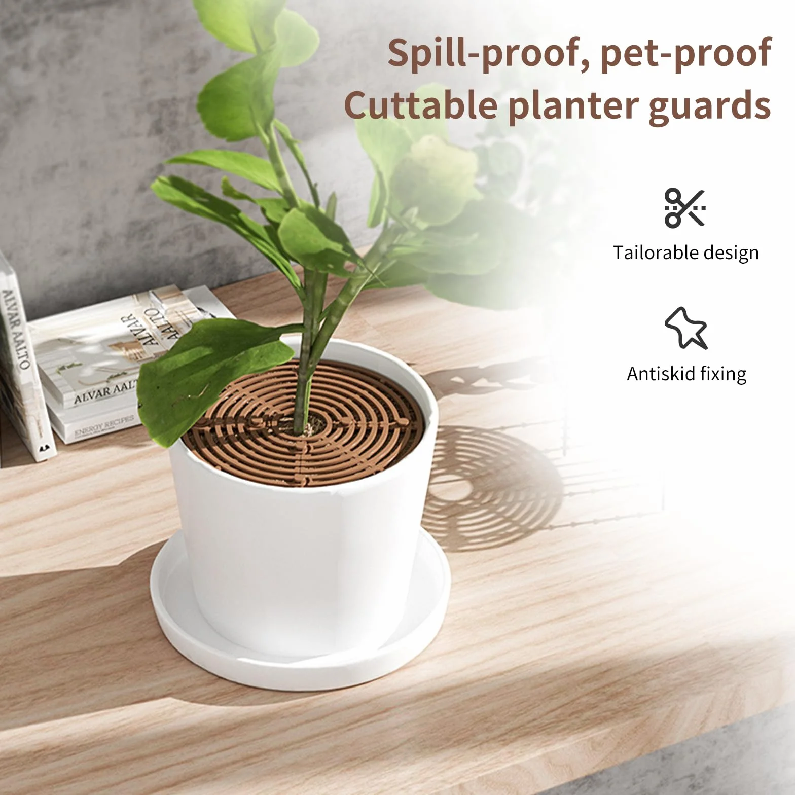 Siatka na doniczki, 2 sztuki, osłona na doniczkę, ochrona przed kotami, ochrona przed uszkodzeniami zwierząt, przechylanie bonsai, nadaje się na balkon, do biura i wielu innych okazji