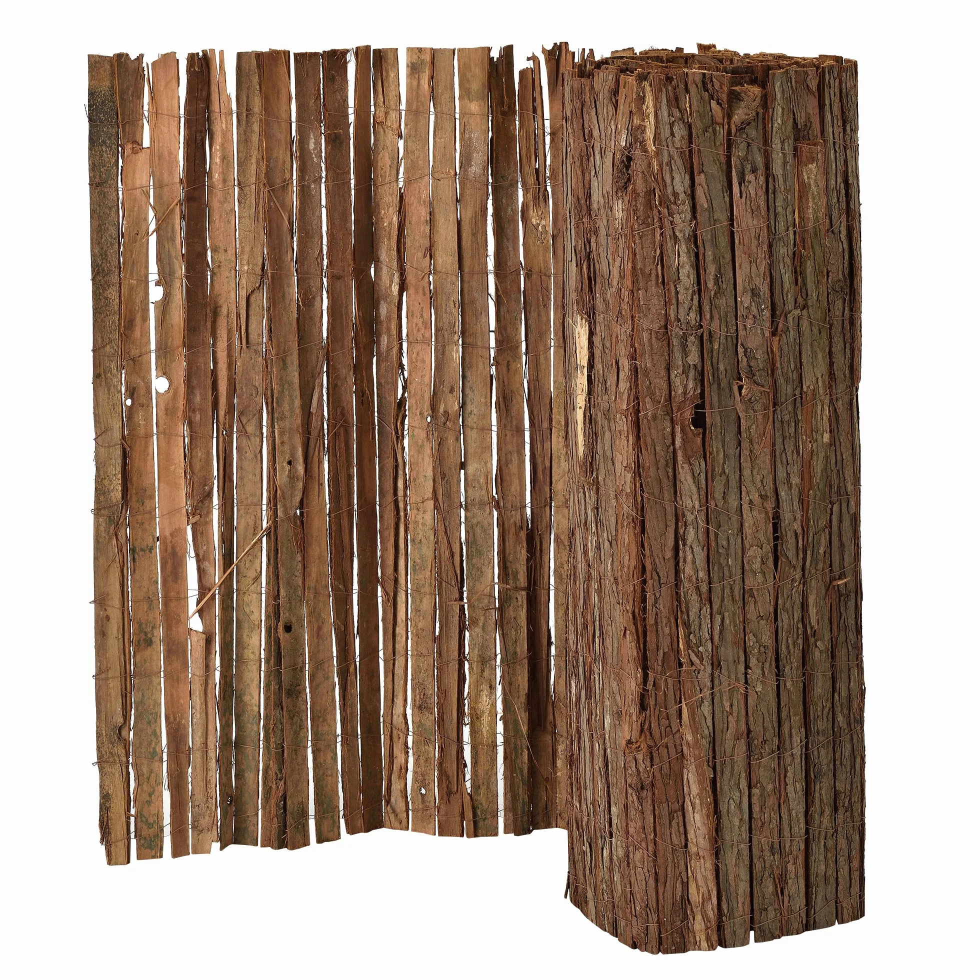 casa.pro Mata z kory Zamora, balkonowa, ochrona przed wzrokiem, 90 x 300 cm, ogrodzenie ogrodowe, wytrzymałe ogrodzenie z kory, mata maskująca, osłona balkonu, odporna na warunki atmosferyczne