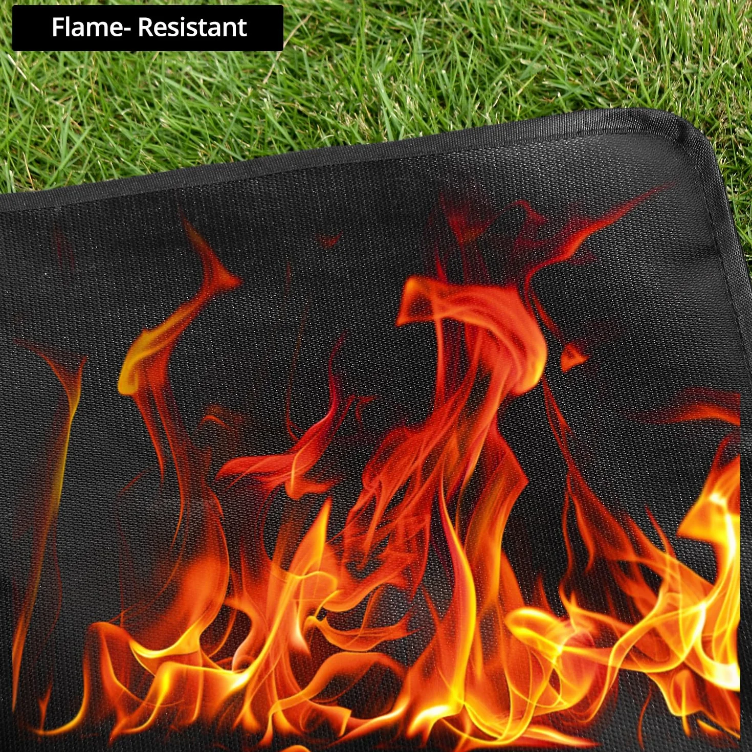 QWORK® mata do grillowania 150 x 100 cm – podwójna powłoka silikonowa – odporna na wysokie temperatury do 980°C – antypoślizgowa i wodoszczelna