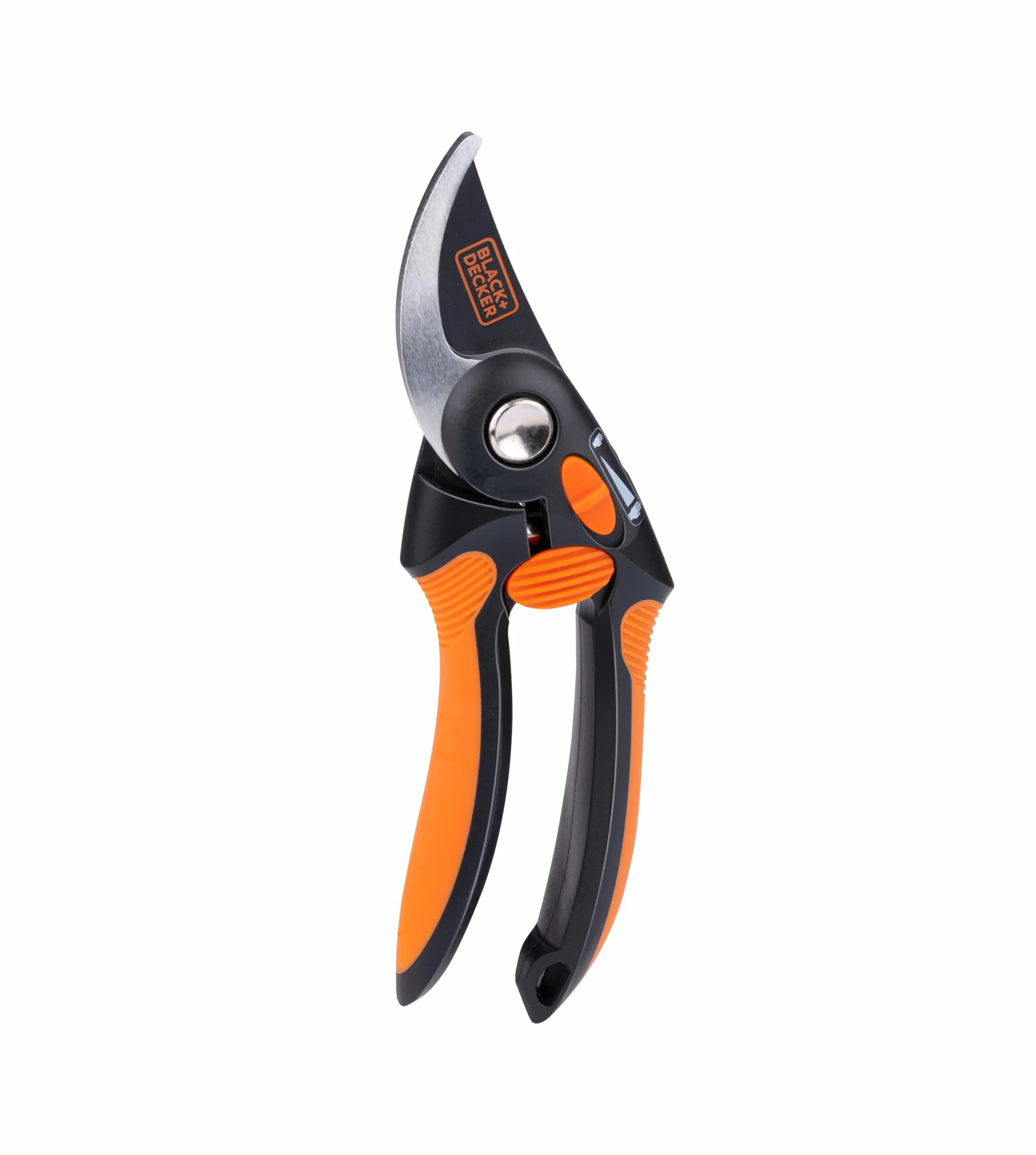 BLACK+DECKER Bypass sekator ogrodowy – wysokiej jakości stalowe ostrza – nożyce do gałęzi z ergonomicznym uchwytem – nożyce do przycinania drzew o pojemności 13 mm – czarne/pomarańczowe