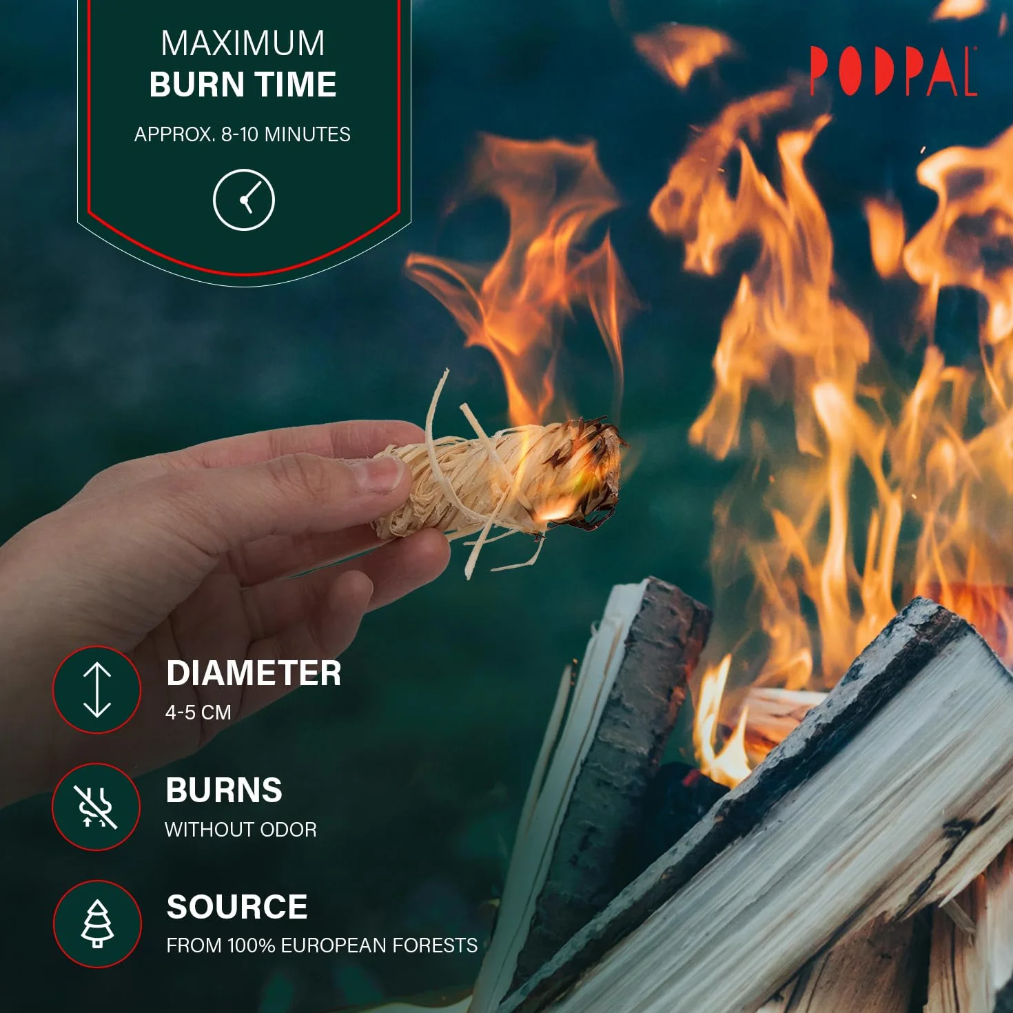 Podpałka z wełny drzewnej | naturalna krzesiwo | kominka z wełny drzewnej wosk | podpałka do grilla | zapalniczka do pieca | podpałka do pieca (200)