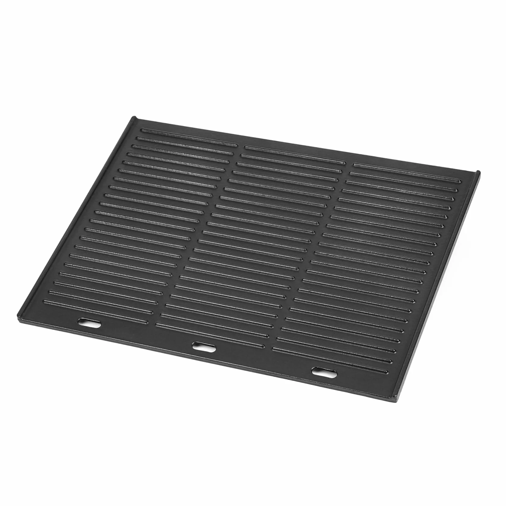Onlyfire żeliwna płyta grillowa 48,5 x 40 cm, prostokąt, uniwersalna, dwustronna płyta BBQ, płyty grillowe do grilla gazowego, węglowego i elektrycznego, emaliowany żeliwny ruszt do grillowania