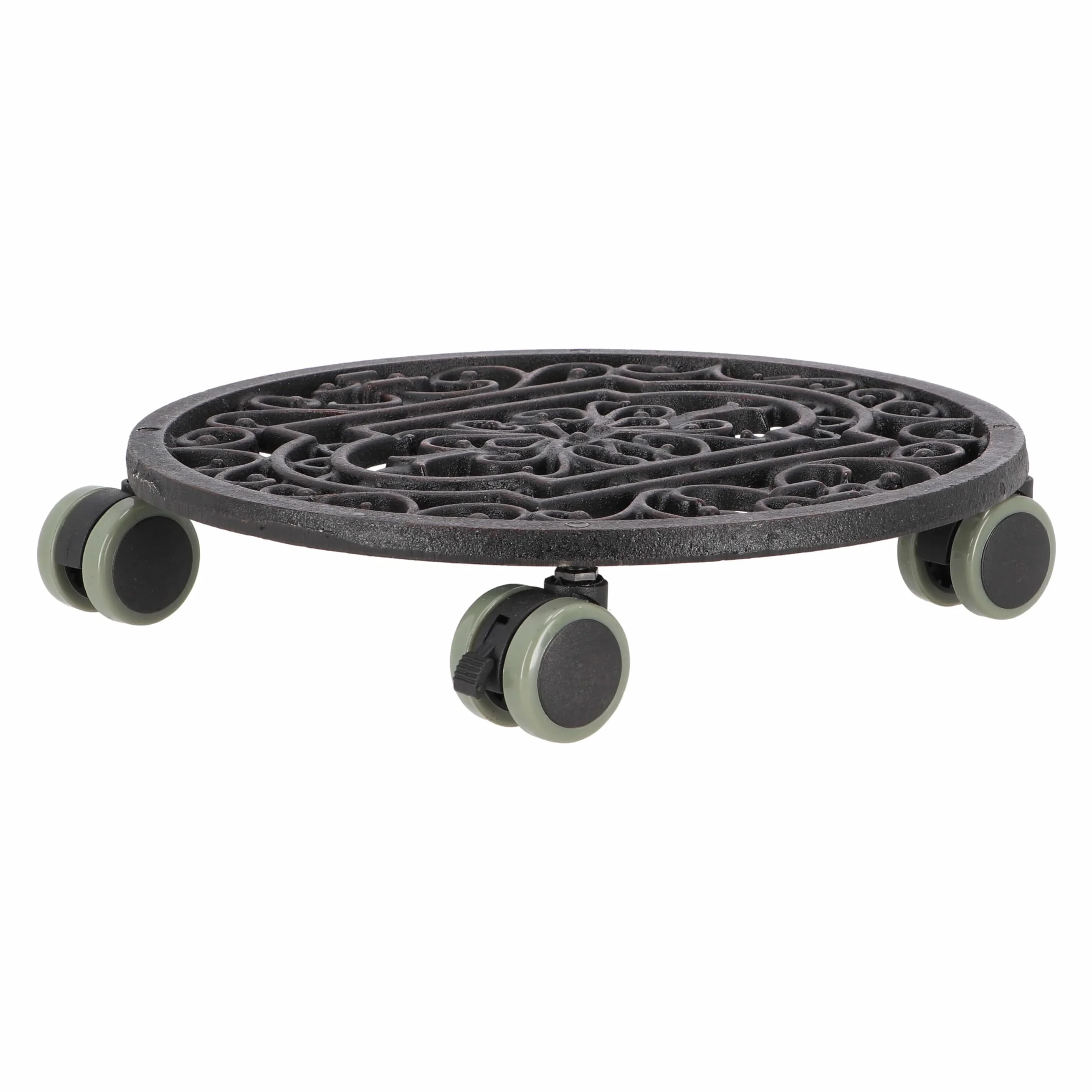 Esschert TG21 design, antyczny wózek na rośliny, okrągły, średnica: 28 cm, 29,1 x 29,1 x 4,8 cm