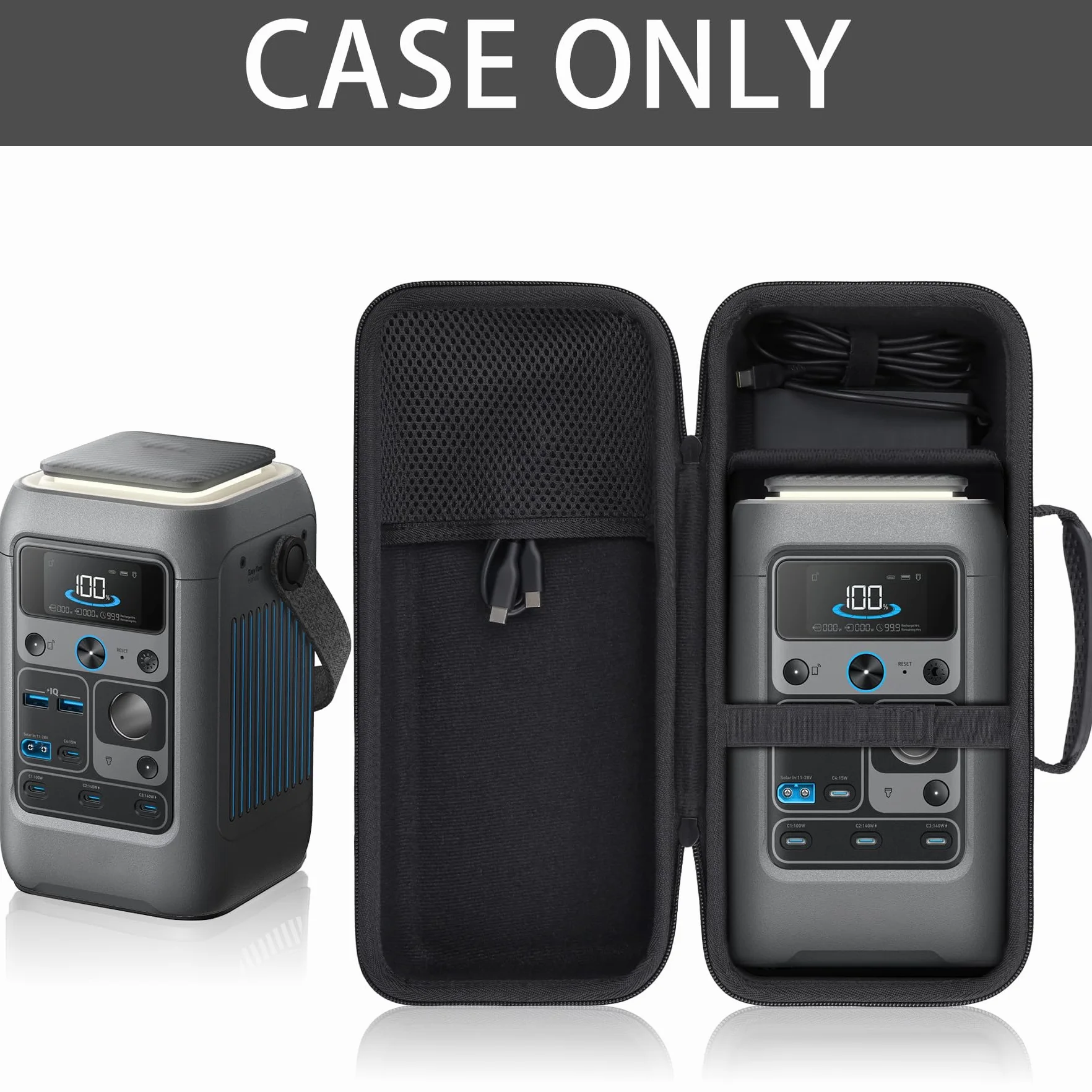 Anker SOLIX C300 DC Twarde etui podróżne Power Bank Czarny