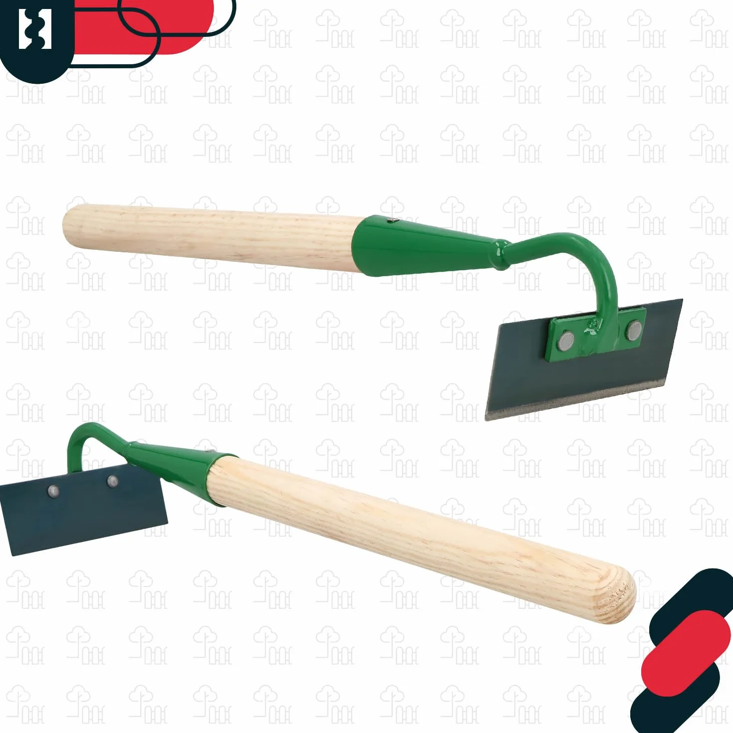 KOTARBAU® Motyka do chwastów do prac ogrodowych z drewnianym trzonkiem