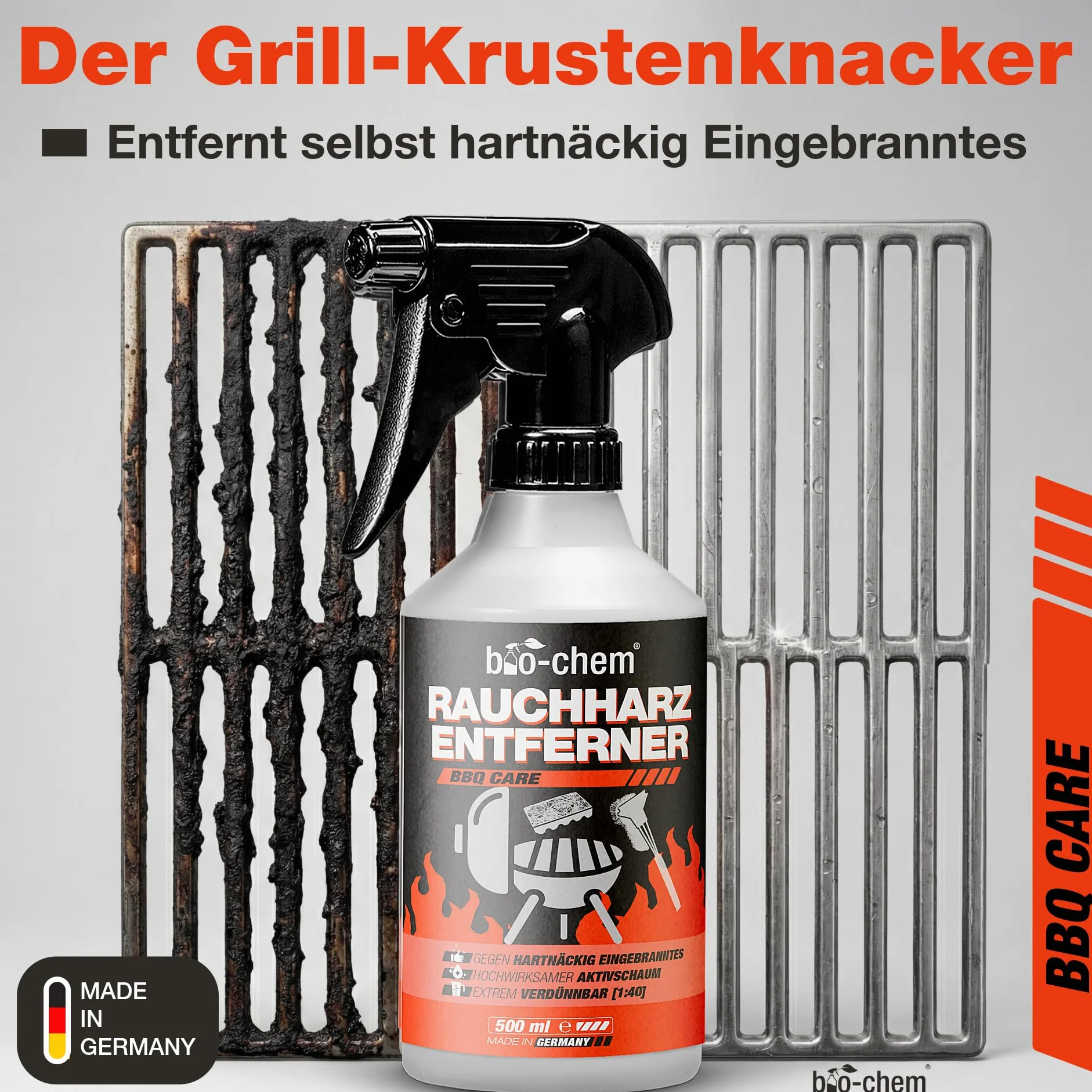 Bio-Chem Zestaw do czyszczenia powierzchni grillowych 0,5 l 750 ml 200 ml szczotka gąbka