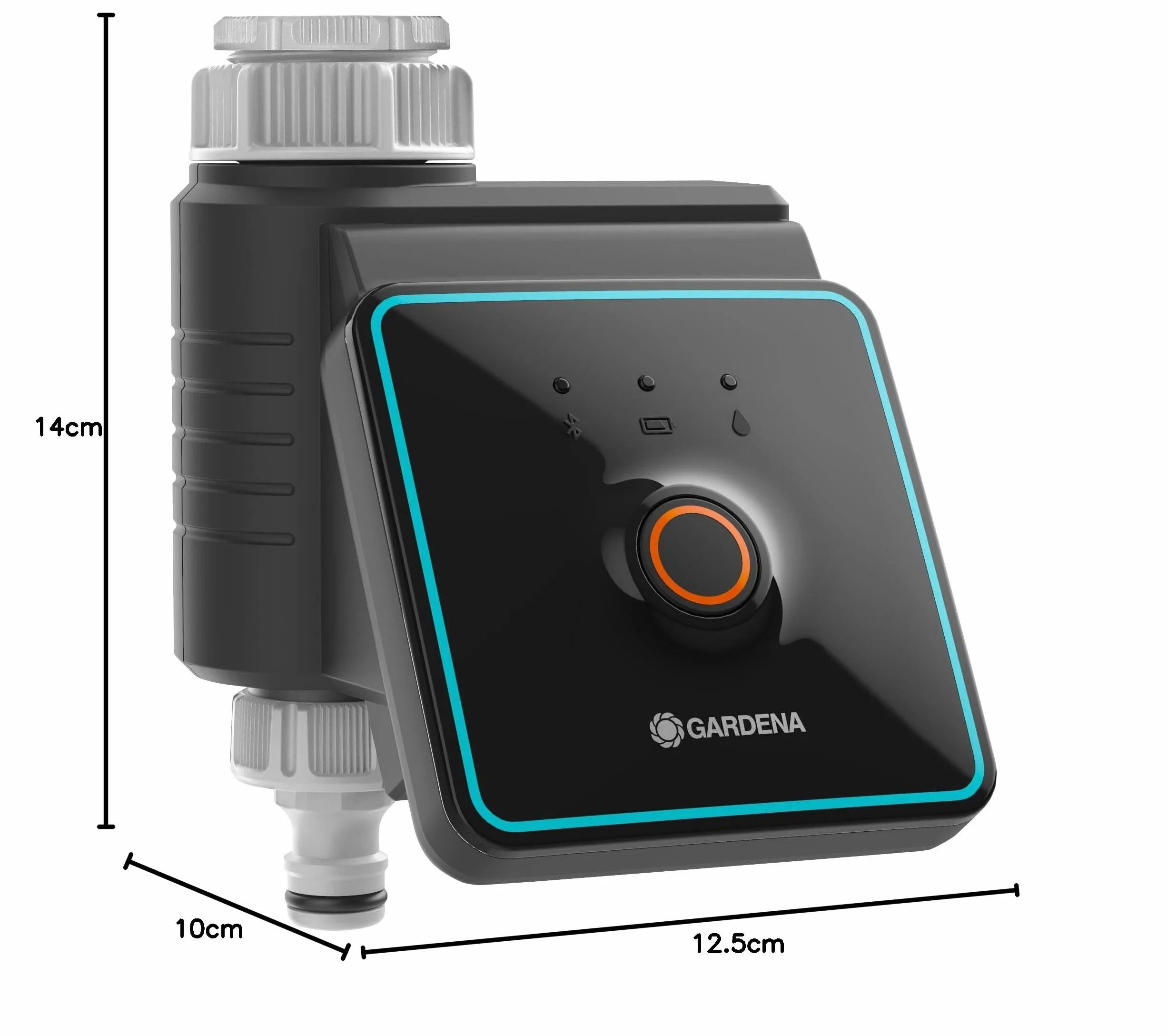 Gardena sterownik nawadniania za pomocą aplikacji Bluetooth®: Autom. nawadnianie ogrodu i balkonu, konfig. za pomocą aplikacji, cykle nawadniania w 3 harmonogramach, zasięg 10 m (01889-20)
