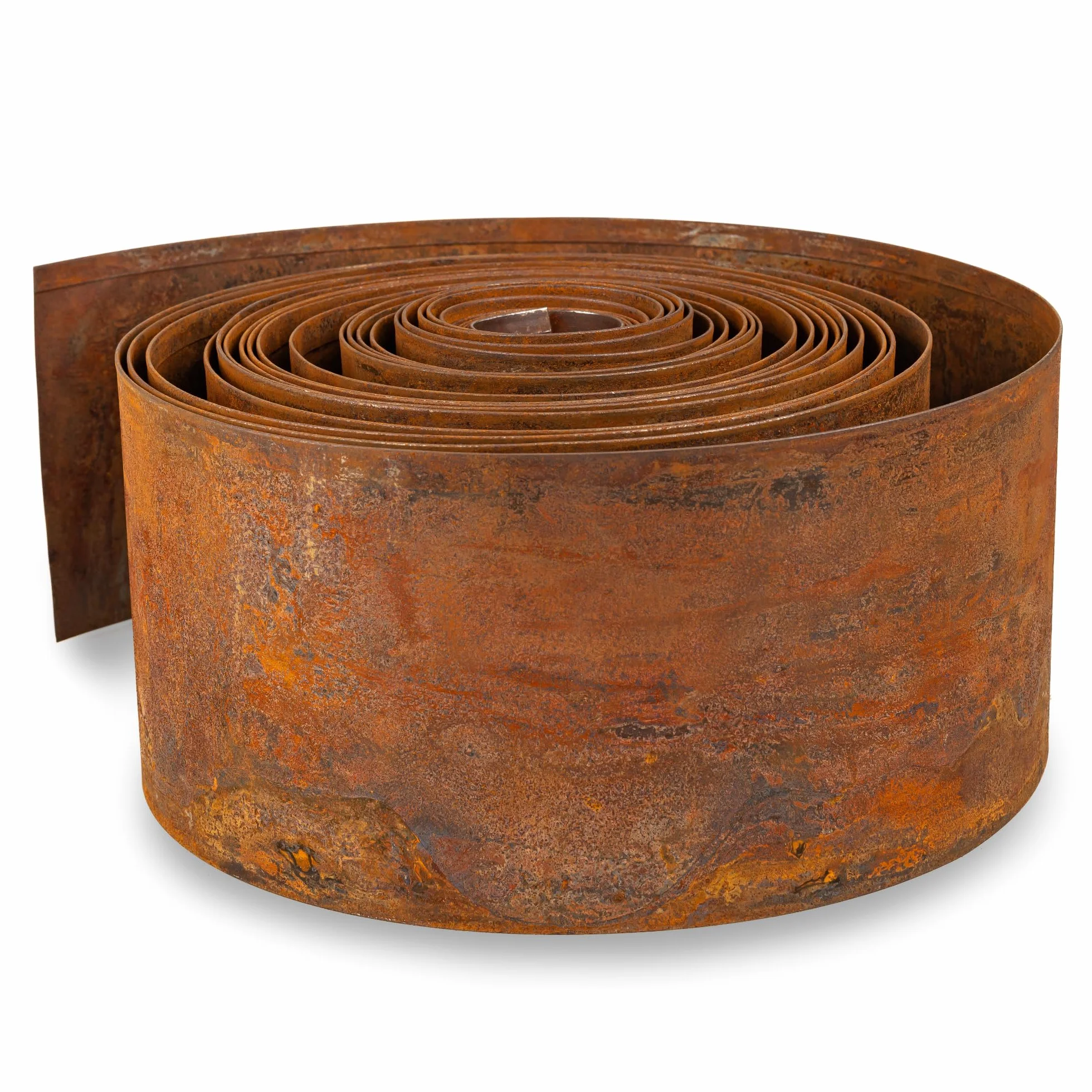 UNIGARDIA Corten stalowe obrzeże do trawnika, 10 m, metalowe obrzeże ogrodowe, wysokość 14 cm, łatwy montaż, wstępnie zardzewiałe obramowanie krawędzi ogrodu, w zestawie 1 para rękawic montażowych