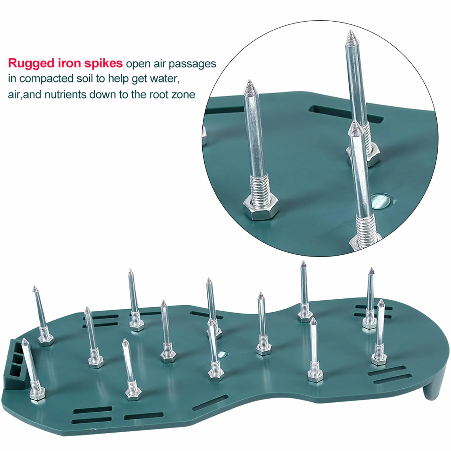 Yosoo Health Gear Sandały do napowietrzania trawnika, regulowane 10 cm (1 para) – buty do pielęgnacji trawnika, do ogrodu