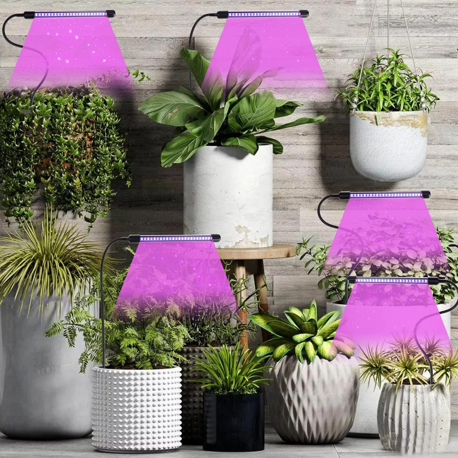 iZELL 48 LED lampa roślinna z ładowarką USB (1 paczka)