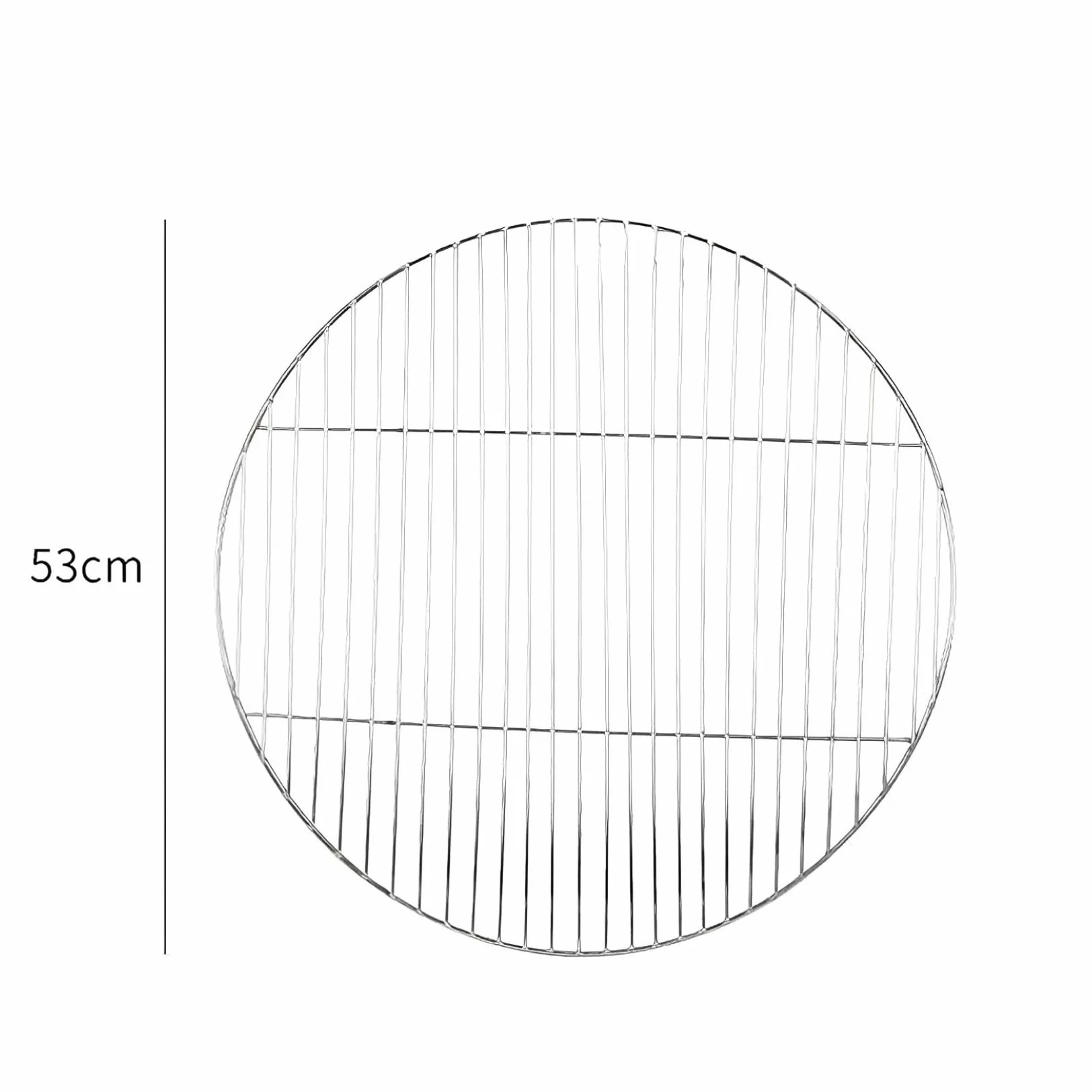 53 cm okrągły ruszt grillowy ze stali nierdzewnej, ruszt do grillowania, ruszt do pieczenia okrągły, ruszt BBQ ze stali nierdzewnej, do Campingu, pikniku, ogrodu, równomierne rozprowadzanie ciepła i