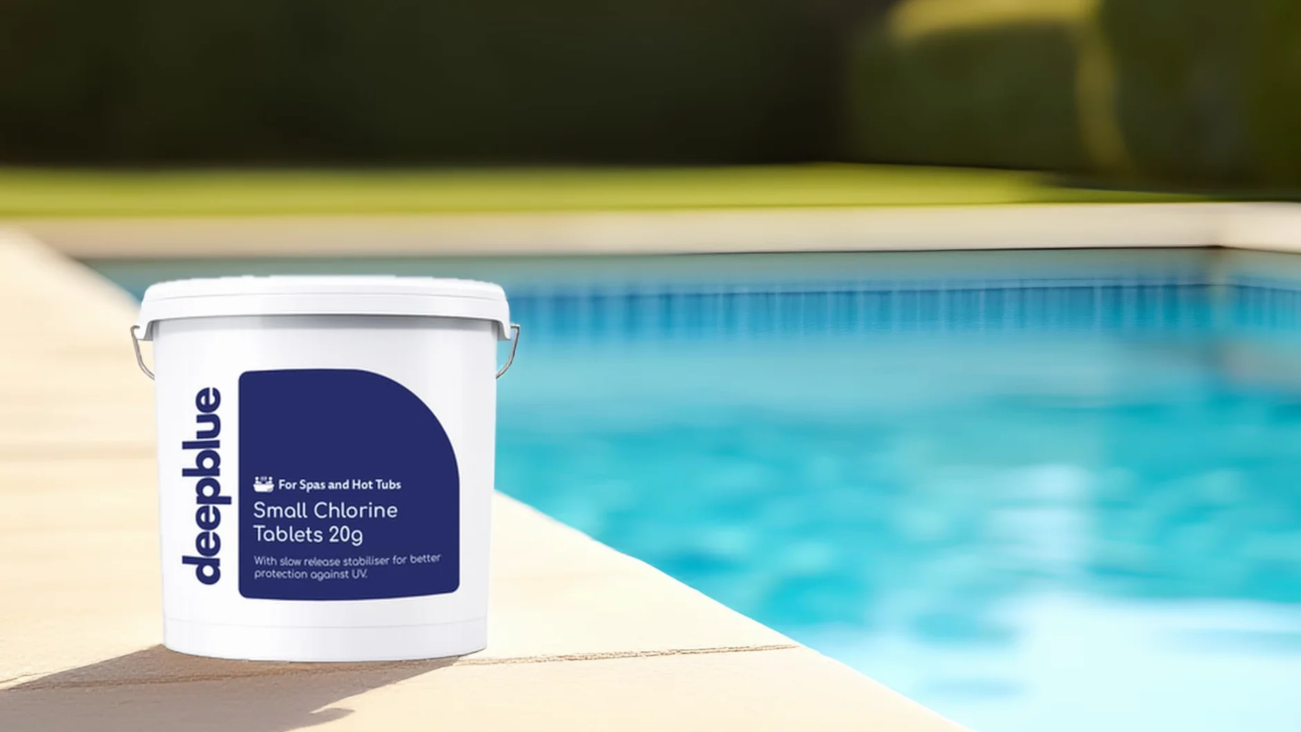 Deep Blue Chlorine Tablets 5kg Mini 20g Stabilised Slow Release Pool & Spa Tablets
