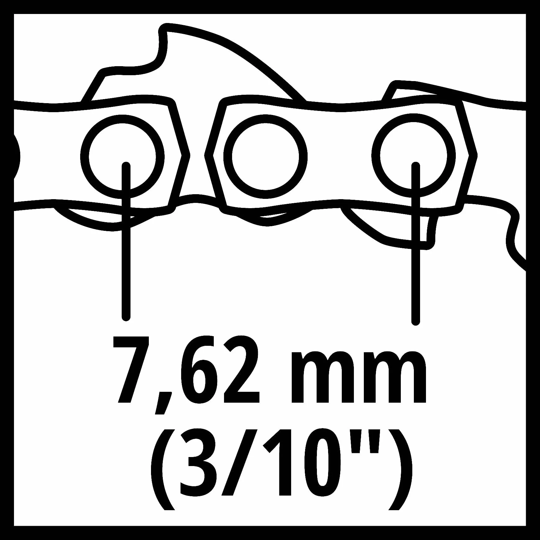Einhell łańcuszek zamienny 15 cm 28 ogniw 3/10 cala do GE-PS 18/15 Li BL