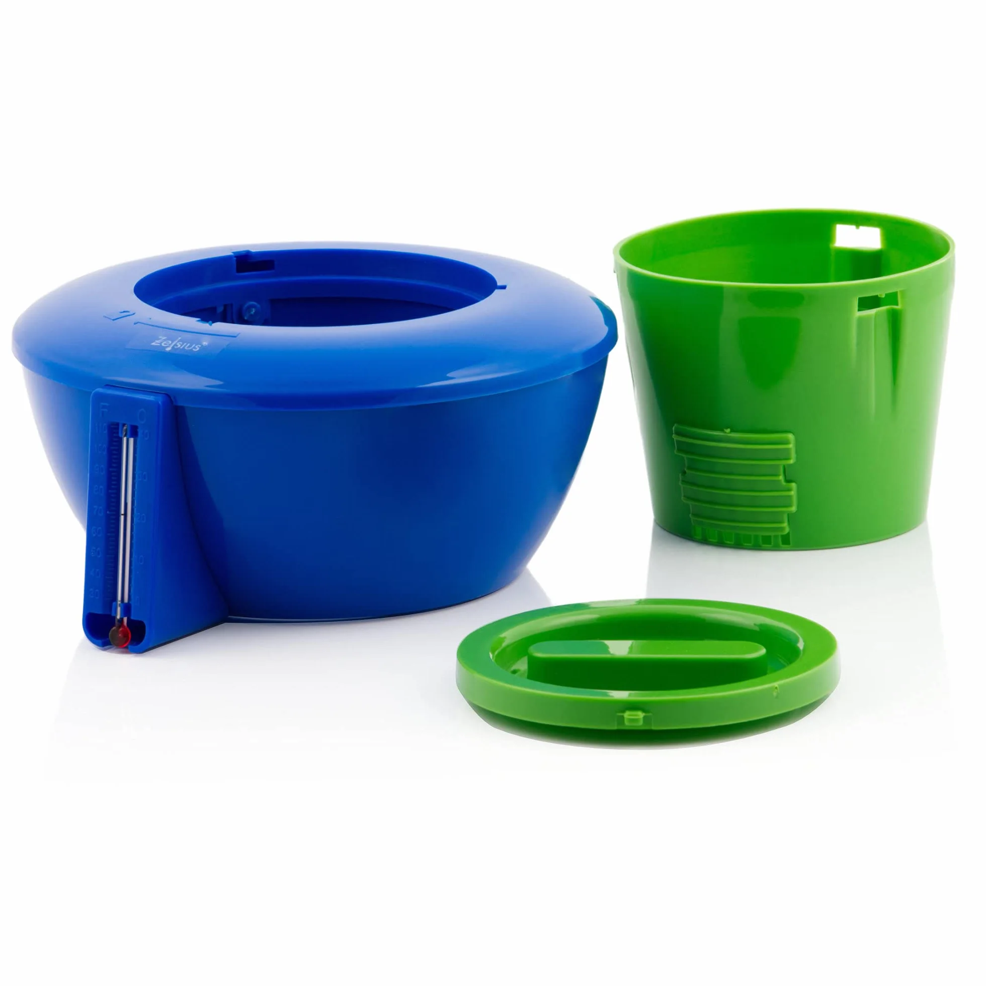 Zelsius Pływak dozujący do basenu z termometrem, dozownik chloru do tabletek o średnicy 9 cm, dozownik chloru do basenu, pływaka z chlorem, basenu, pływający dozownik chloru