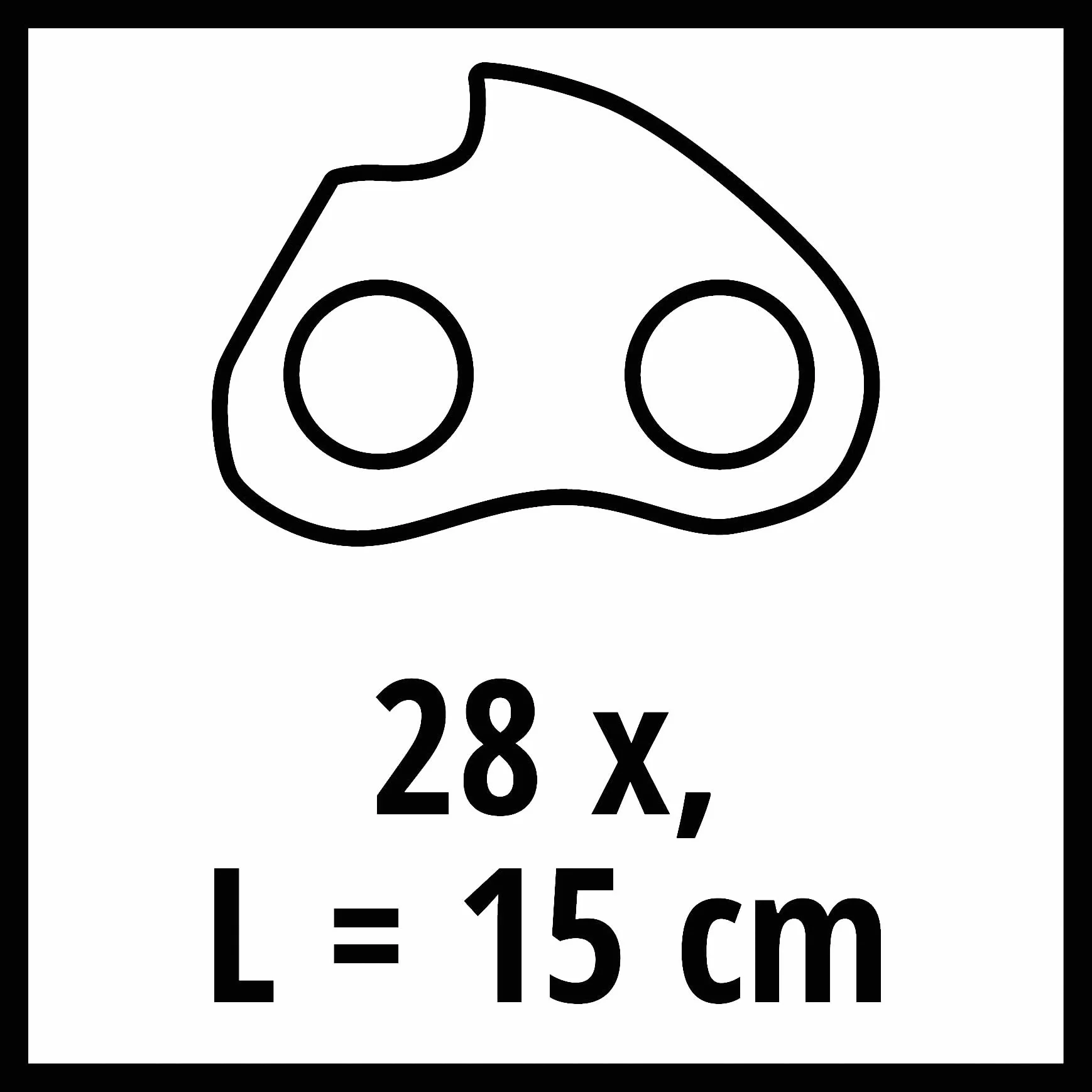 Einhell łańcuszek zamienny 15 cm 28 ogniw 3/10 cala do GE-PS 18/15 Li BL
