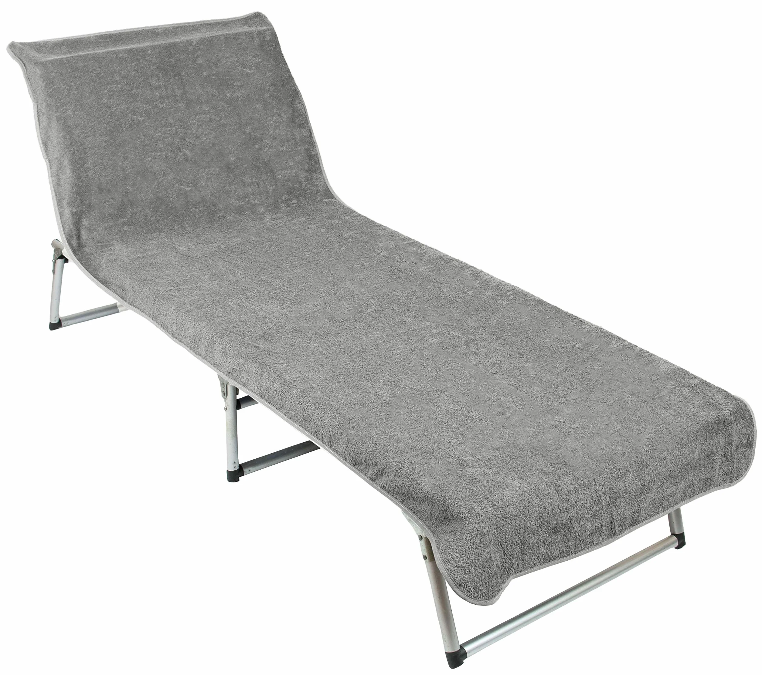 ZOLLNER Ręcznik na leżak ogrodowy bawełna 75x215 cm szary