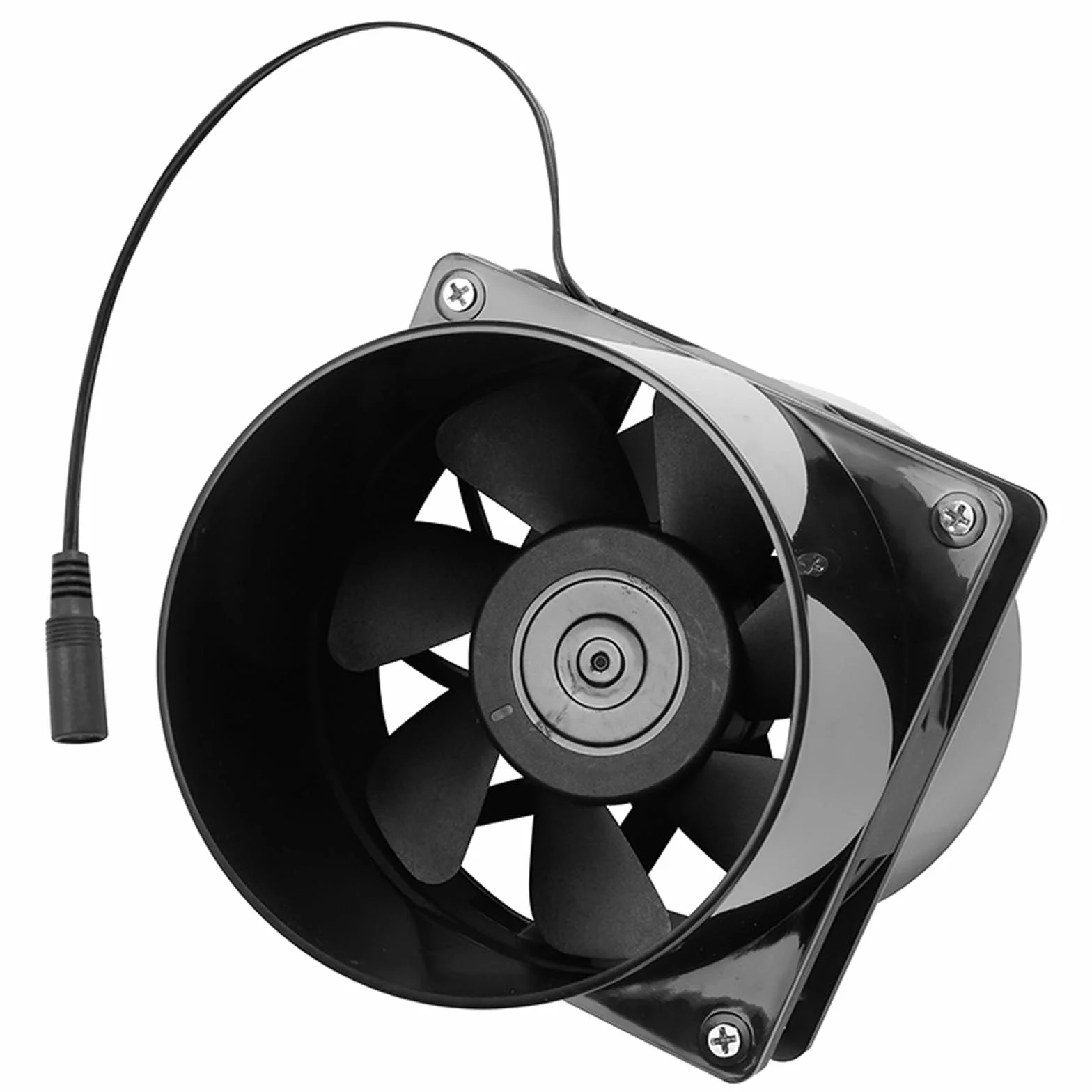 Wentylator rurowy DC 12 V 100 mm, wentylator rurowy z regulatorem prędkości, 6000 obr./min, do kuchni, WC, szklarni, garażu, cyrkulacji powietrza