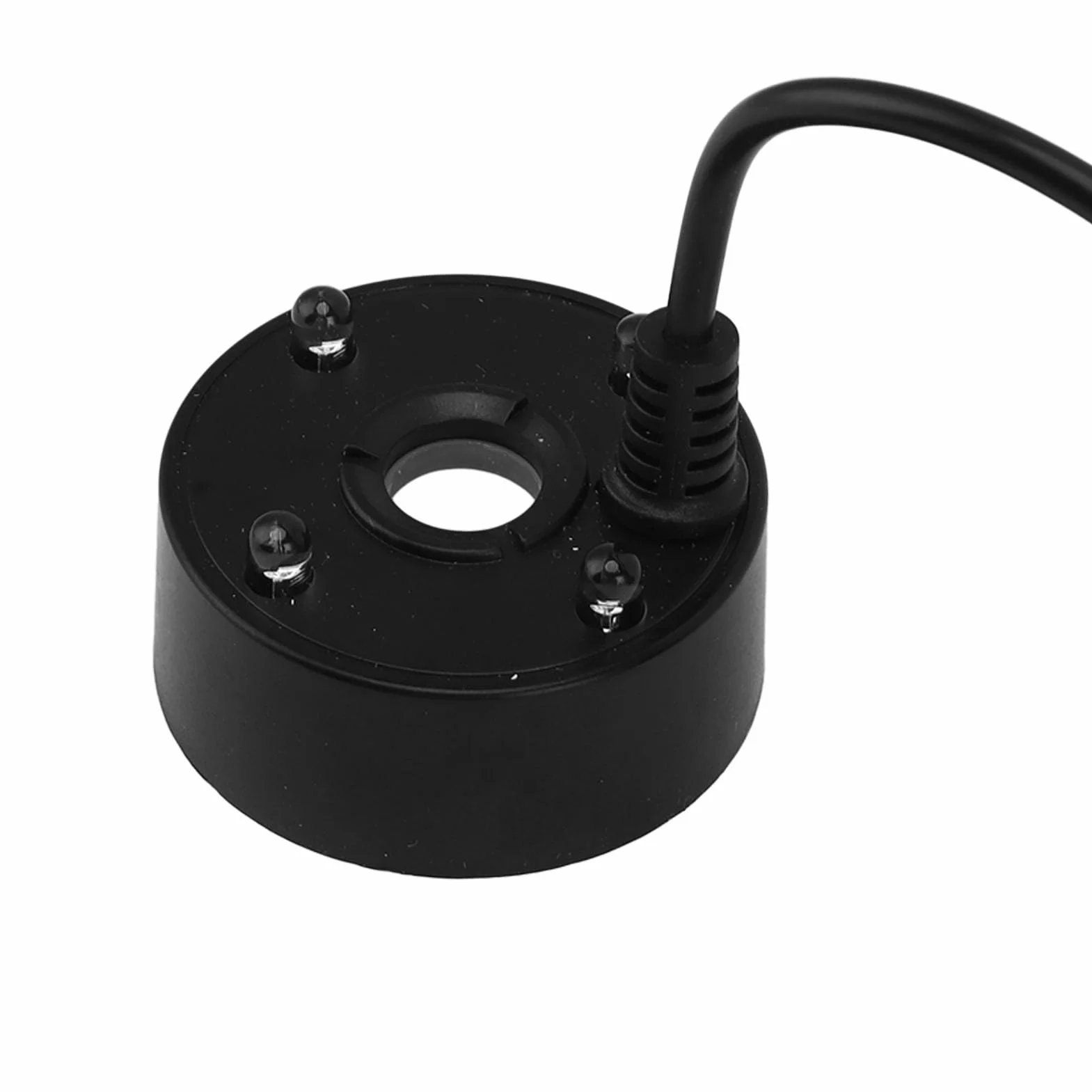 Mist Maker USB Mgła Pompa LED Kolorowe Oświetlenie Fontanna Atomizer Nawilżacz 5V Mgła Maszyna do Stawu Ogrodowego (BLACK)