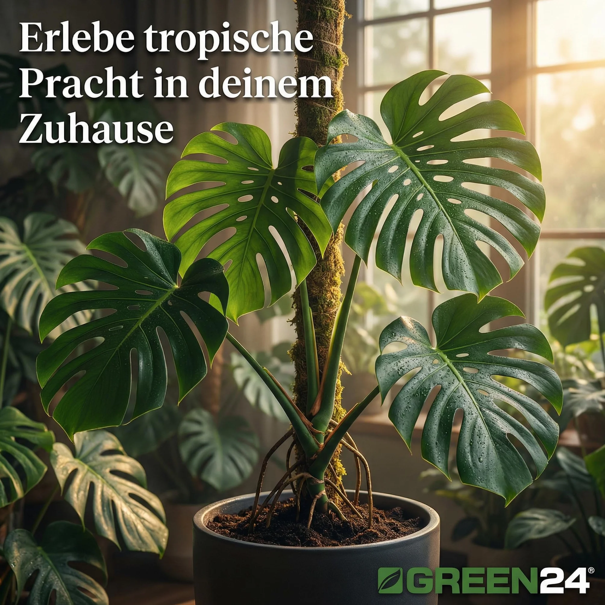 GREEN24 Monstera (liść okienny) i filodendron (przyjaciel drzewa) nawóz płynny NPK do filodendronu, skrzydła okiennego