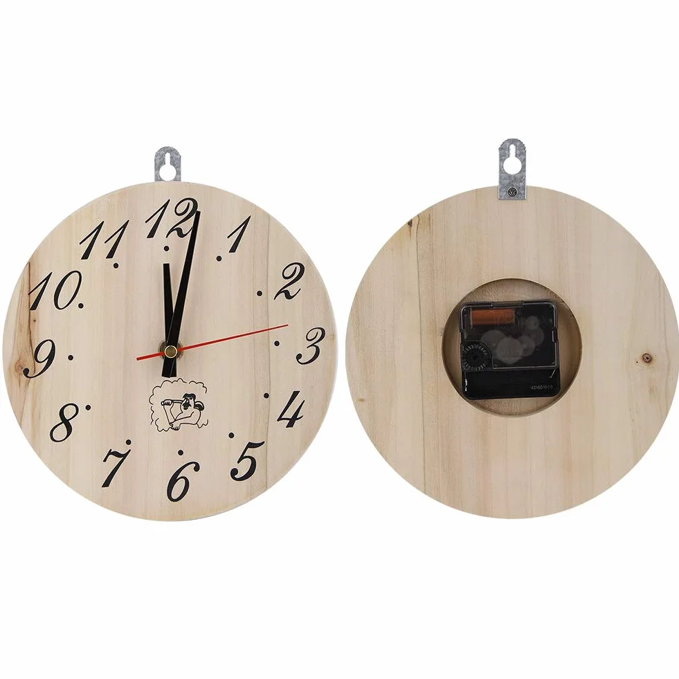 8-calowy zegar do sauny Dekoracyjny zegar z zegarem Zegar ścienny do akcesoriów do sauny Sauna Pokój Home Decor OPAKOWANIE WIELORAZOWE