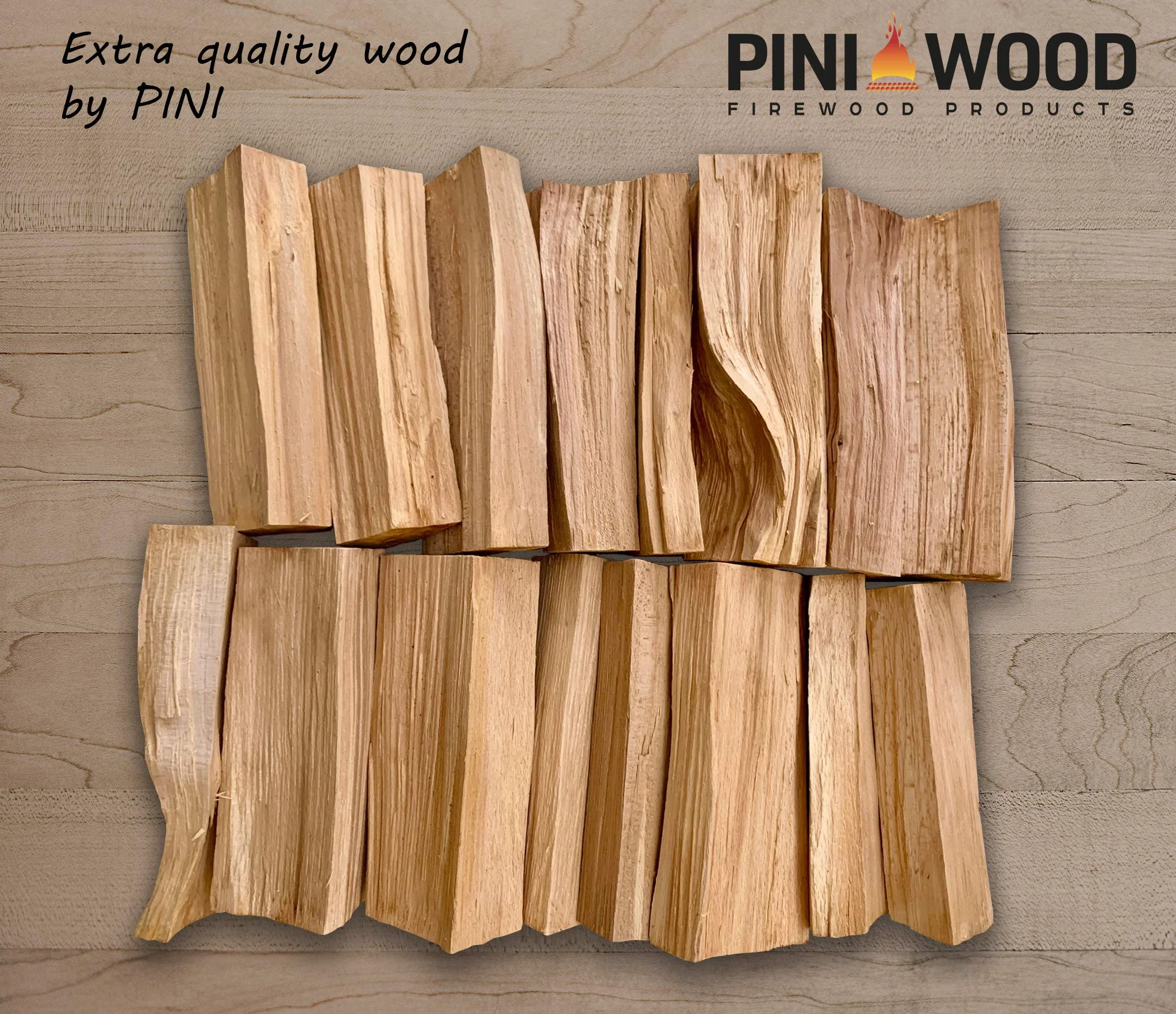 PINI drewno do grillowania buk 20 kg 25 cm do pieca pizzy grilla wędzarni