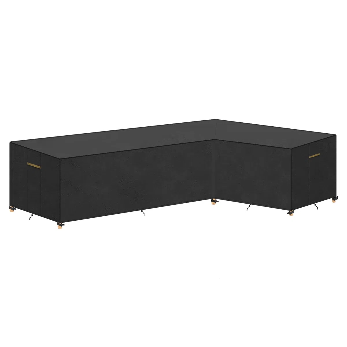 VANSHEIM Pokrowiec na meble ogrodowe w kształcie litery L, wodoszczelny pokrowiec ochronny na sofę narożną 420D Oxford 270 x 216 x 87/80 cm