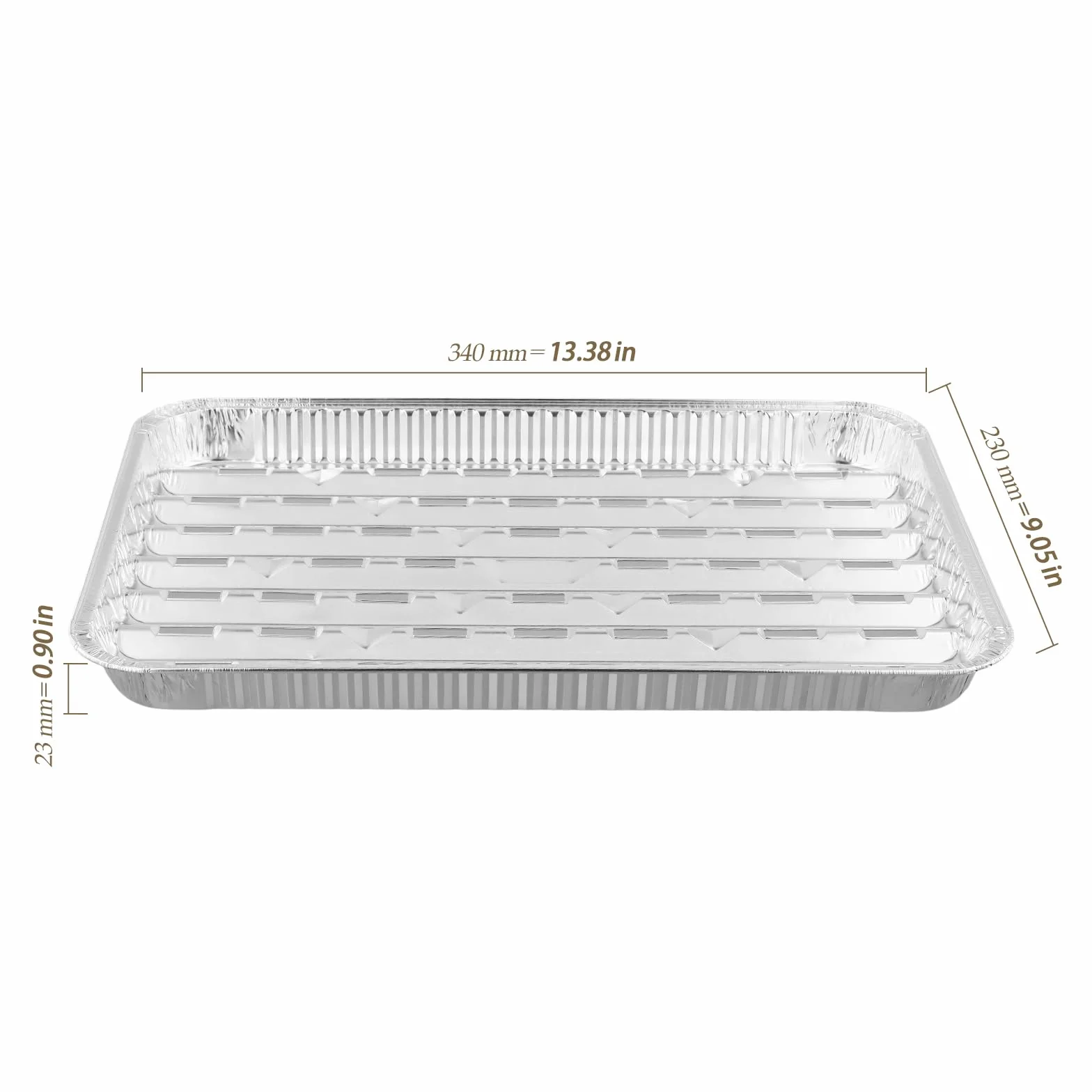 Aluminiowe miski do grilla BBQ 40 sztuk 340x230x23 mm