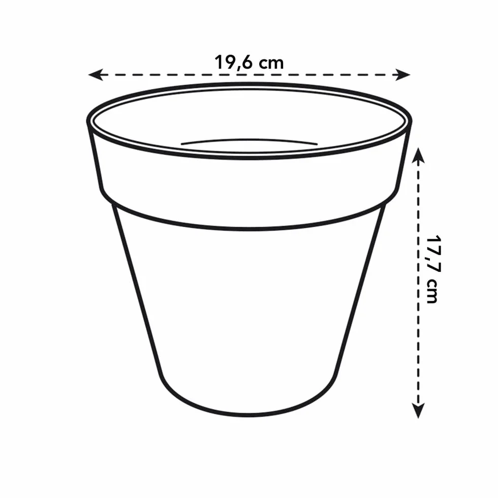 Elho Loft Urban Round 20 doniczka na zewnątrz Ø 19.3 x H 17.5 cm żółty ochra