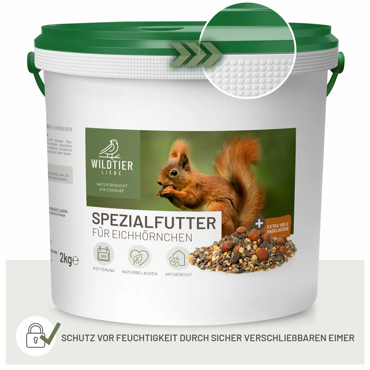 wildtier liebe Odpowiednia karma dla wiewiórek 2 kg dla wiewiórek i wiewiórek pasmowych I karma całoroczna wraz z ekstra deserem wiewiórki 50 g I karma wiewiórki, wiewiórki
