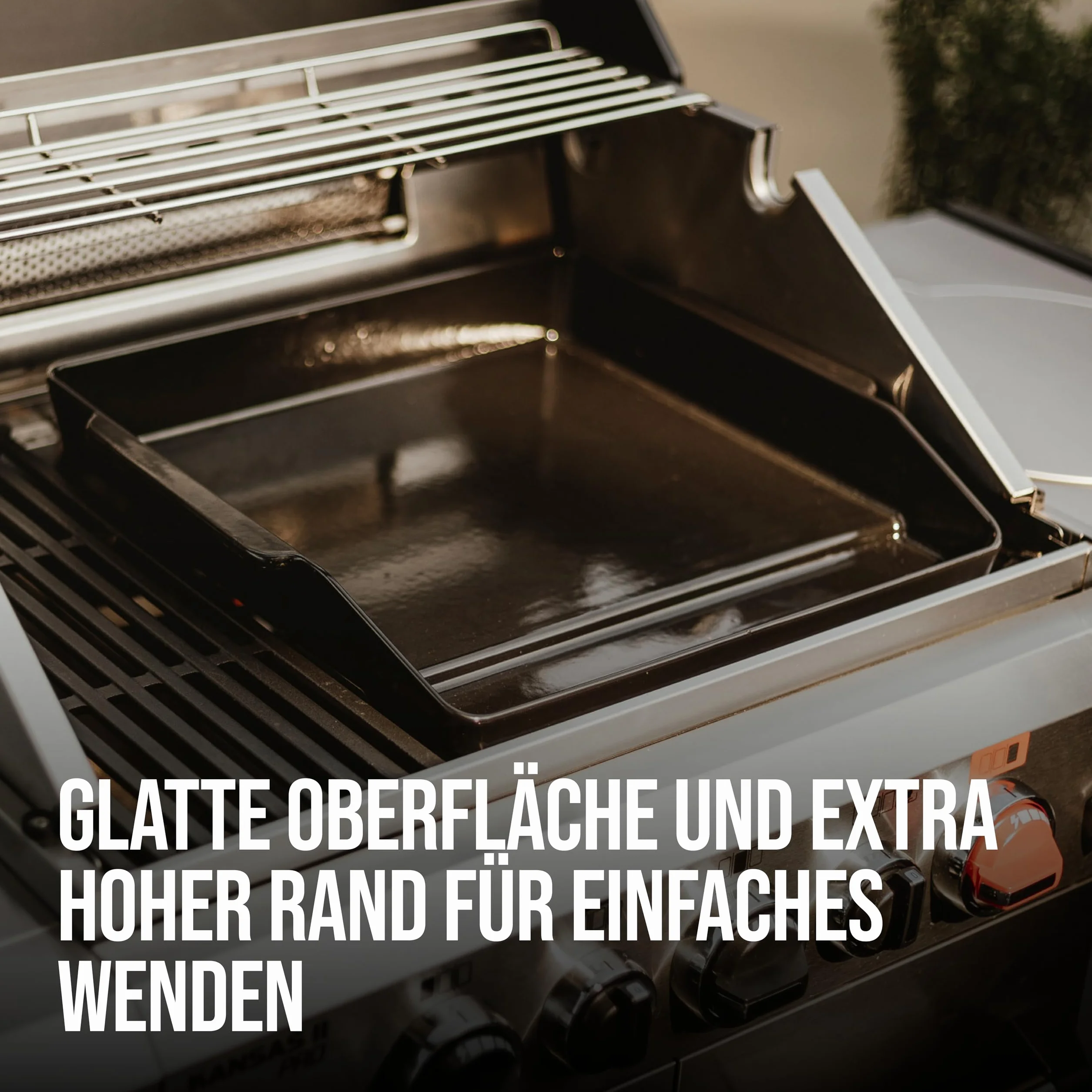 Enders Plancha płyta grillowa z emaliowanego żeliwa, regulowane nóżki, uchwyty boczne