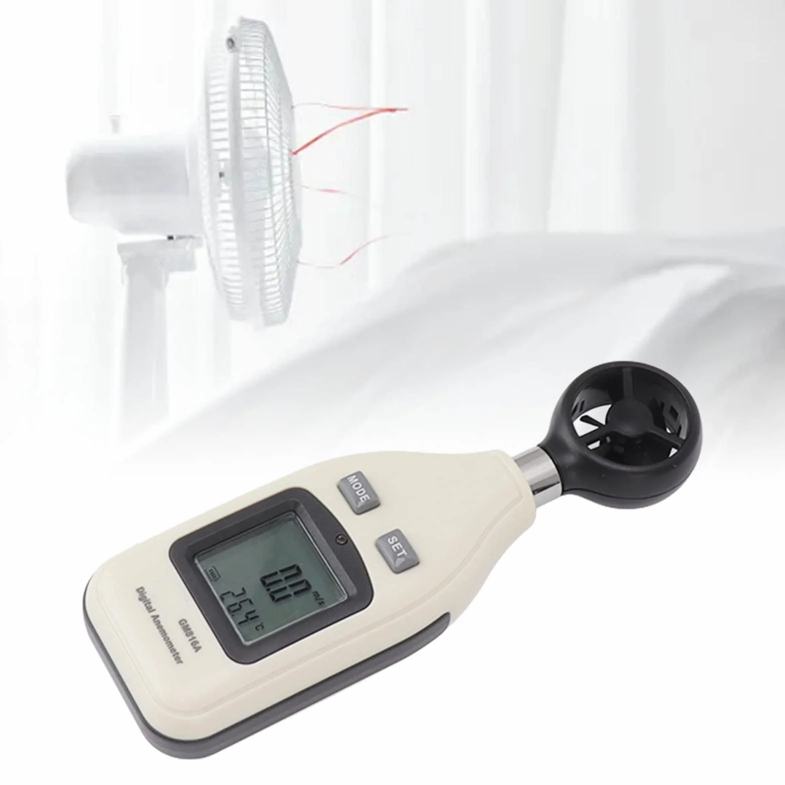 Cyfrowy anemometr LCD - przenośny miernik prędkości i temperatury wiatru dla entuzjastów outdooru