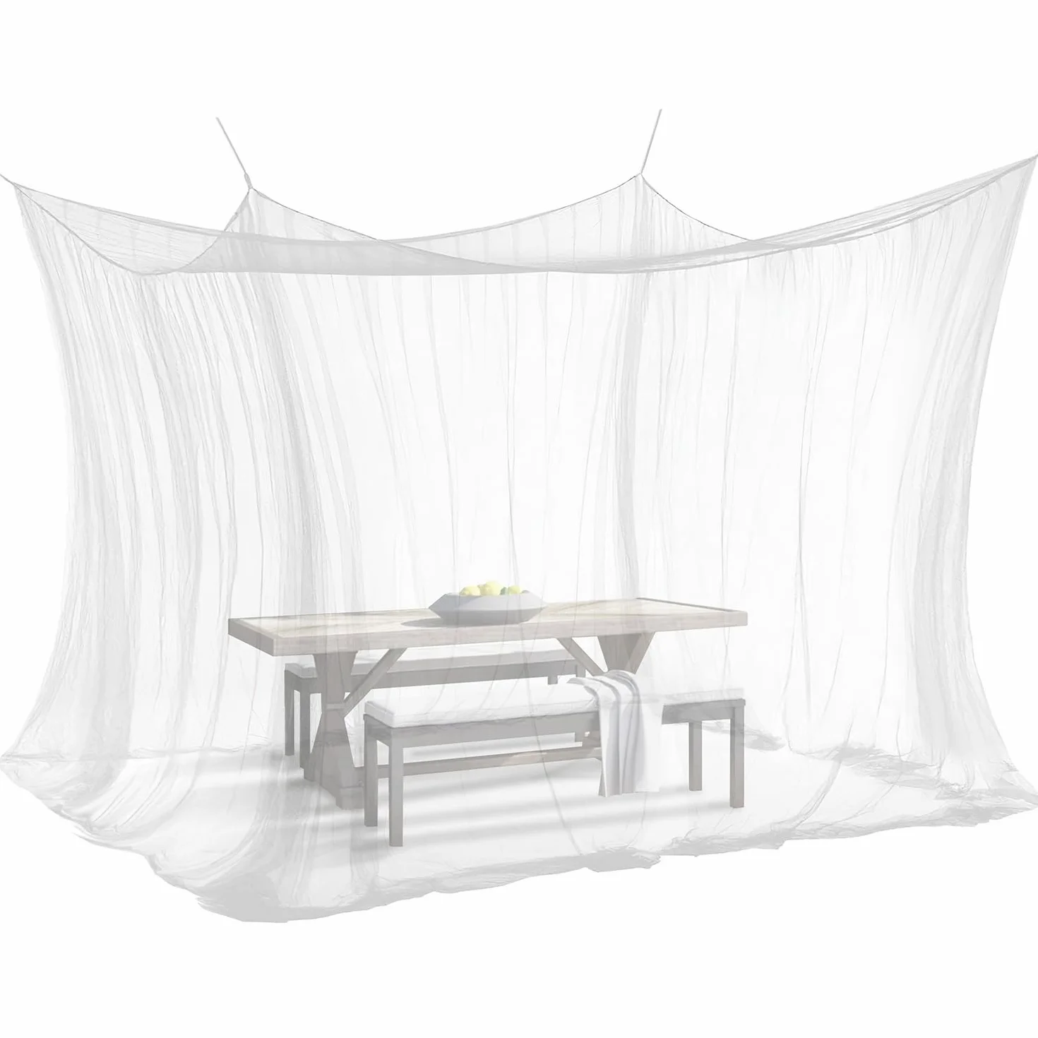 Moskitiera XXL 220 Mesh 300x300x250 cm podwójna podróżna biała