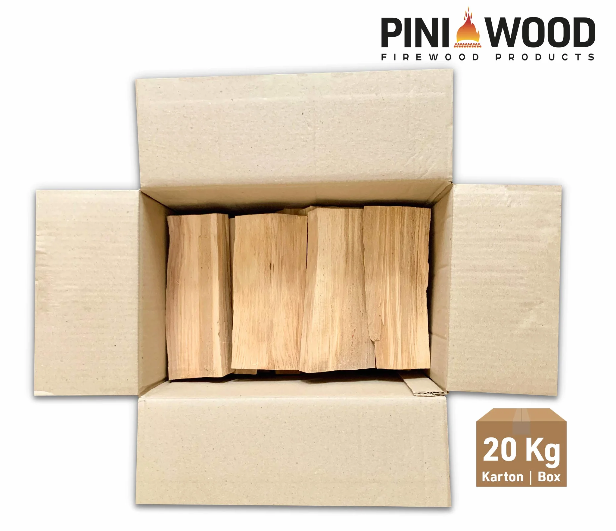 PINI drewno do grillowania buk 20 kg 25 cm do pieca pizzy grilla wędzarni