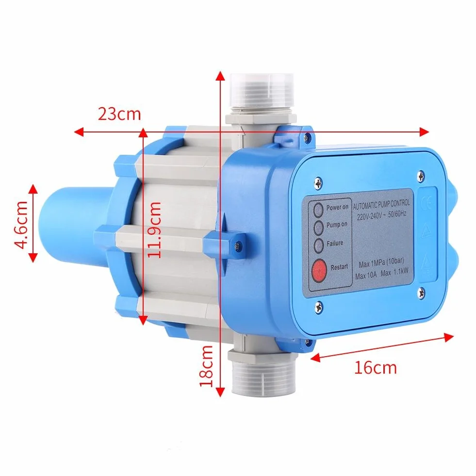 Automatische Wasserpumpensteuerung 220V-240V elektronischer Druckregler für Kreiselpumpe